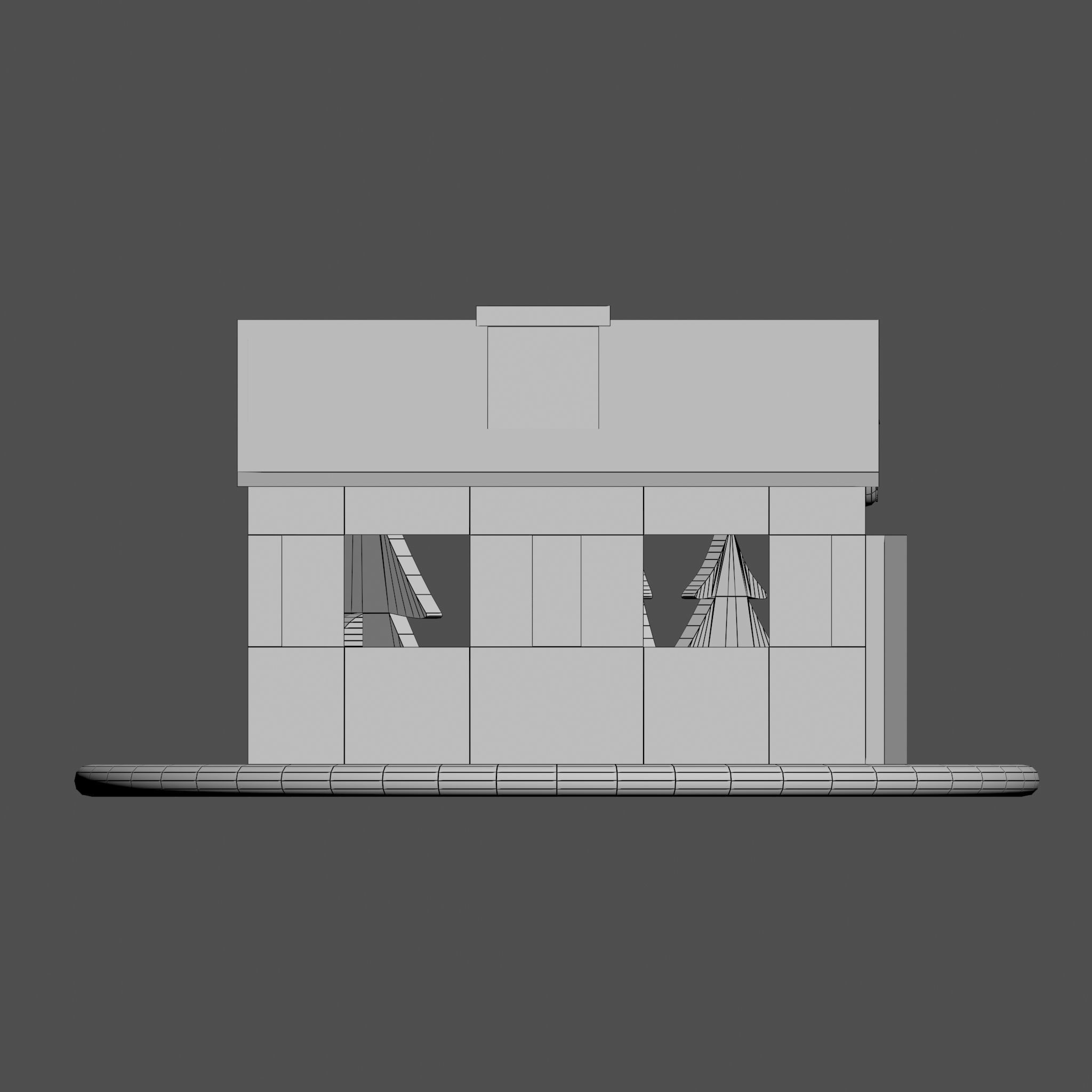 Christmas Gingerbread house 3D model_16