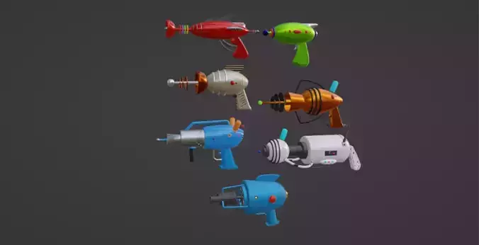 Rayguns - Aliens Guns 3D model