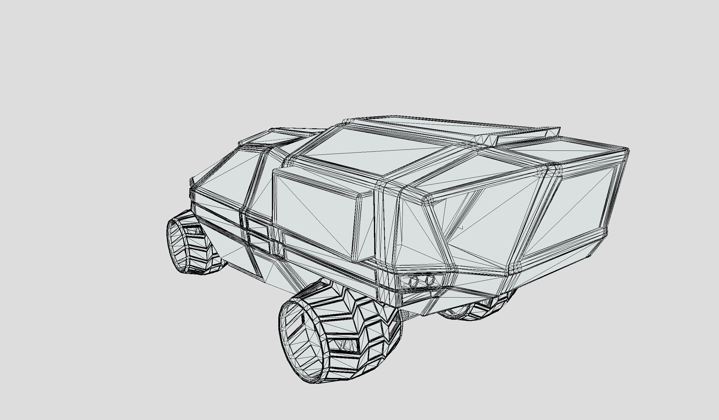 Mars Roamer VT1 Mars rover  vehicle Concept Low-poly 3D model_16