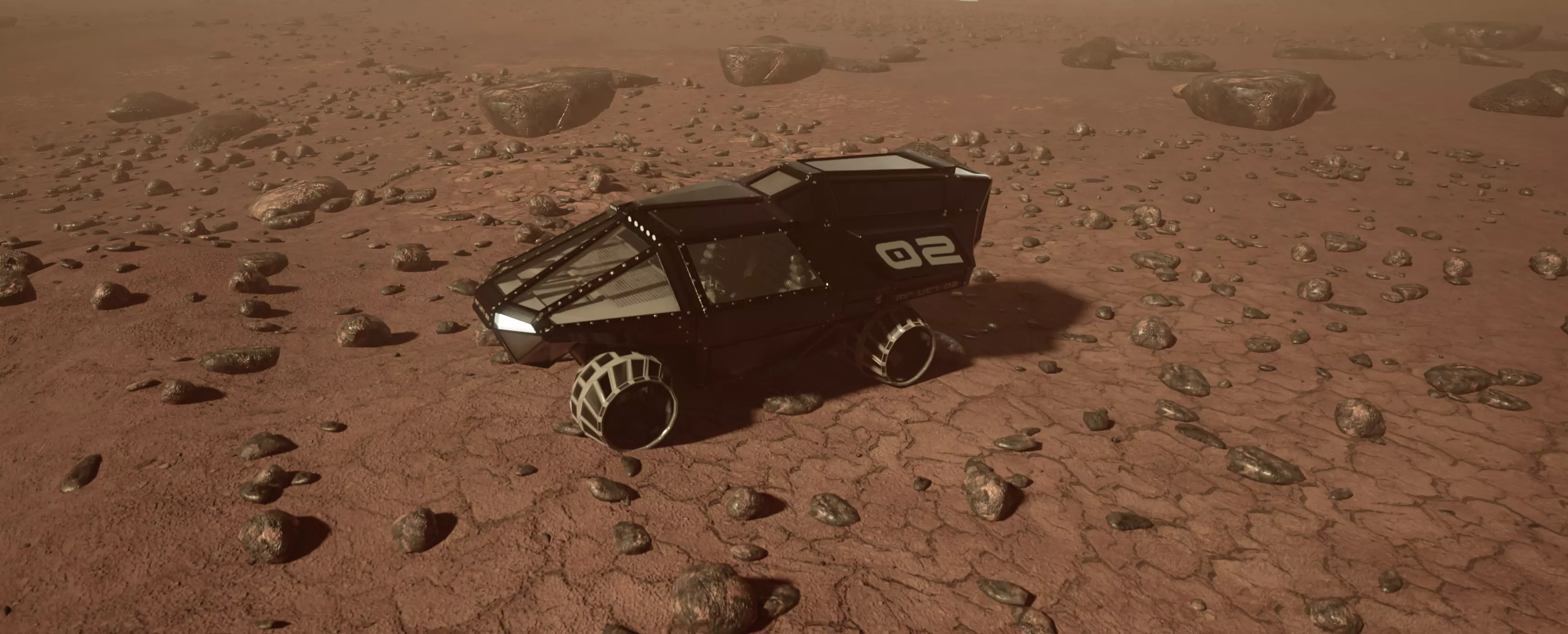 Mars Roamer VT1 Mars rover  vehicle Concept Low-poly 3D model_0