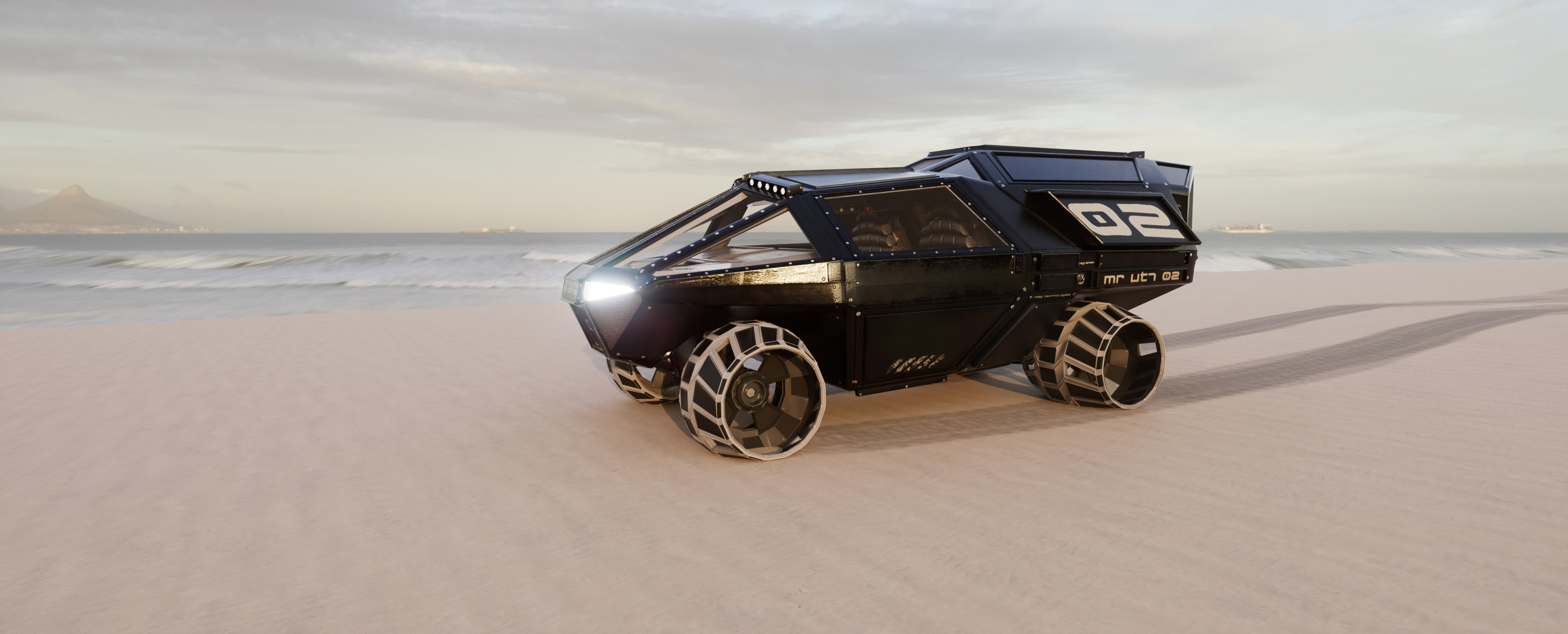 Mars Roamer VT1 Mars rover  vehicle Concept Low-poly 3D model_8