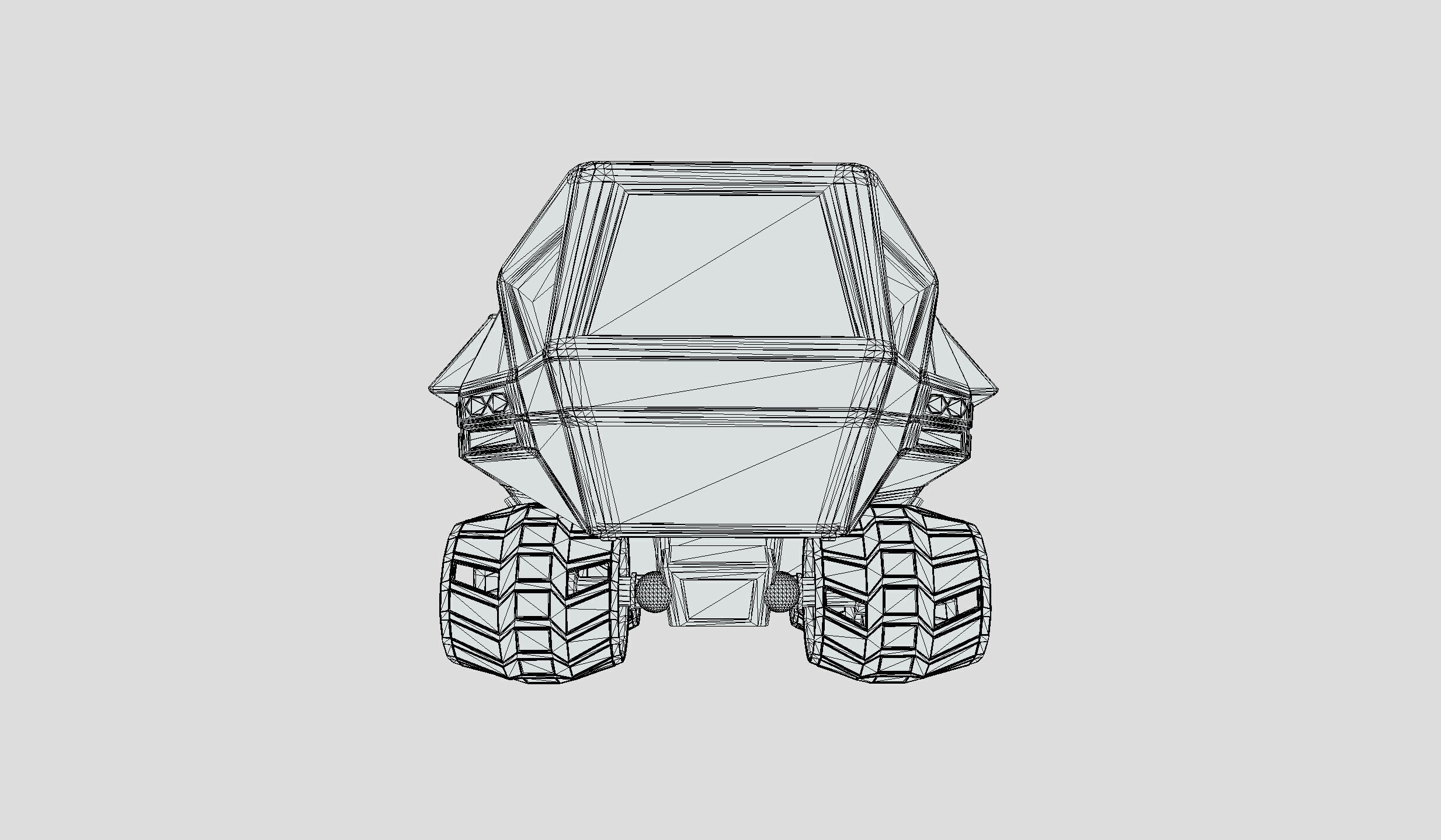 Mars Roamer VT1 Mars rover  vehicle Concept Low-poly 3D model_15