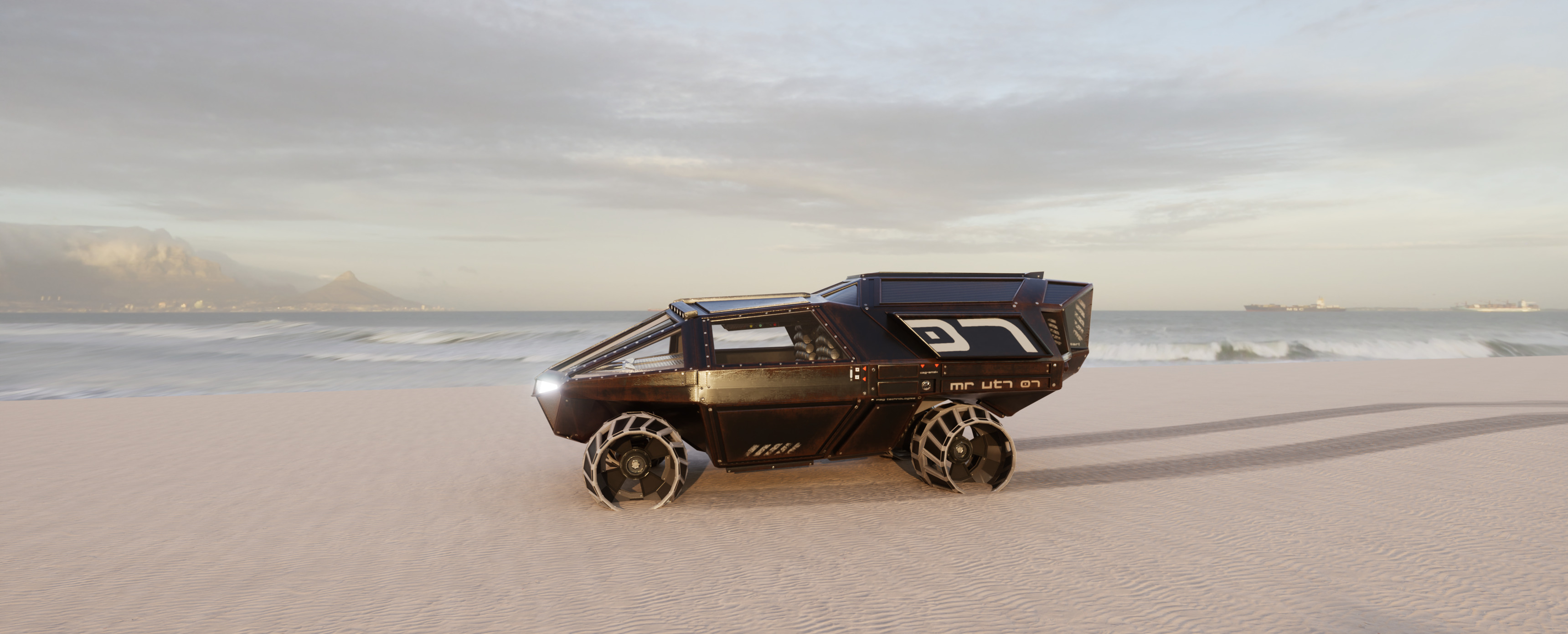 Mars Roamer VT1 Mars rover  vehicle Concept Low-poly 3D model_22