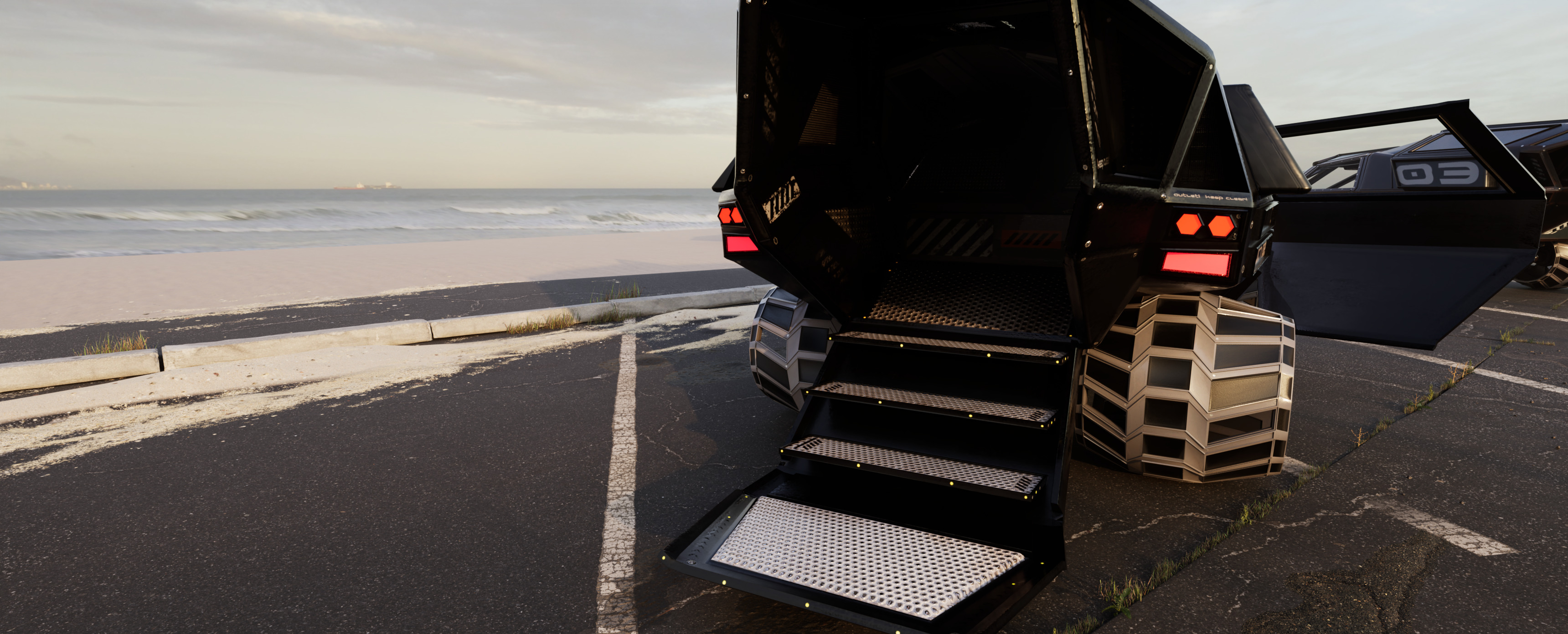 Mars Roamer VT1 Mars rover  vehicle Concept Low-poly 3D model_24