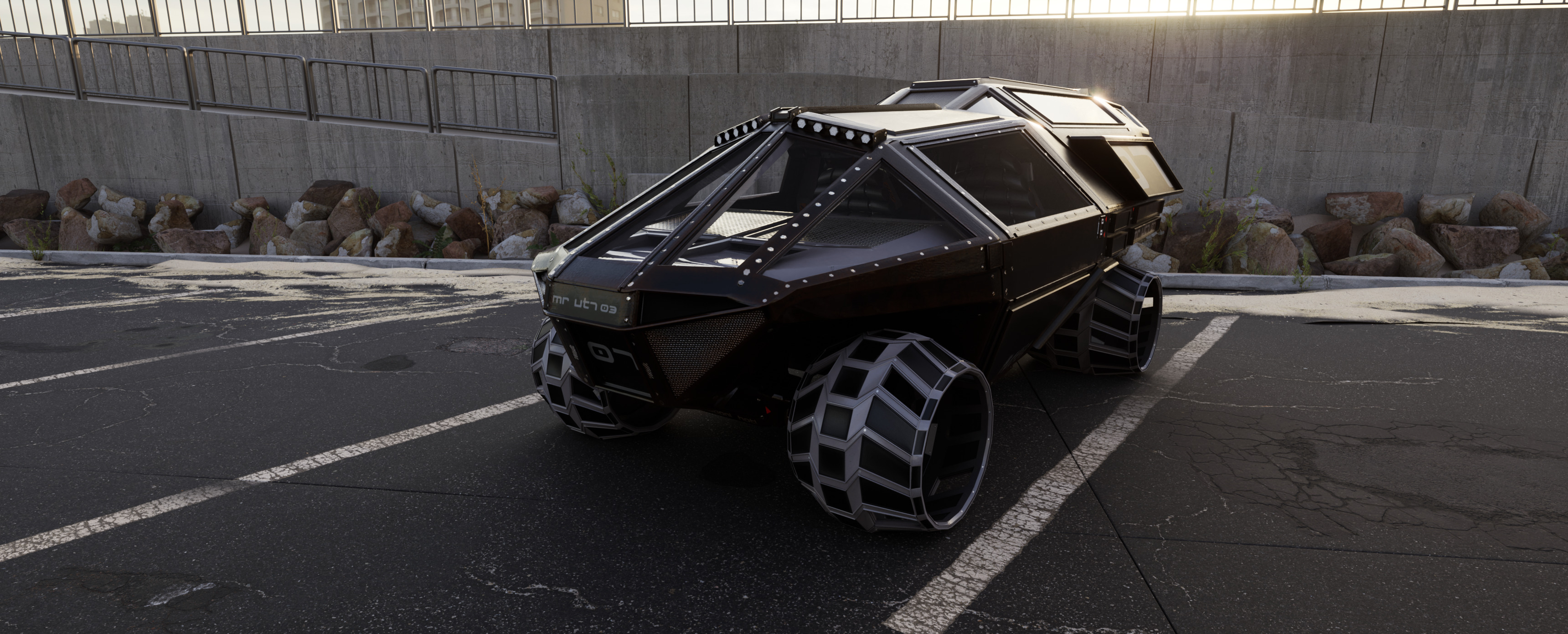 Mars Roamer VT1 Mars rover  vehicle Concept Low-poly 3D model_4