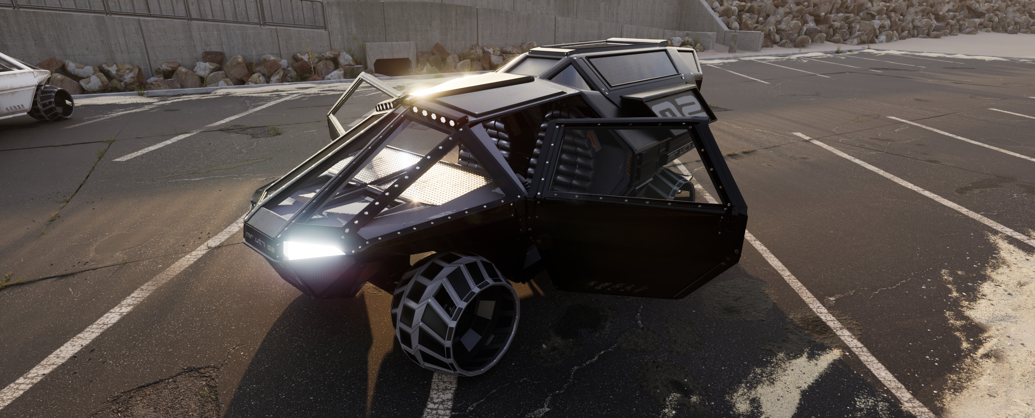 Mars Roamer VT1 Mars rover  vehicle Concept Low-poly 3D model_23