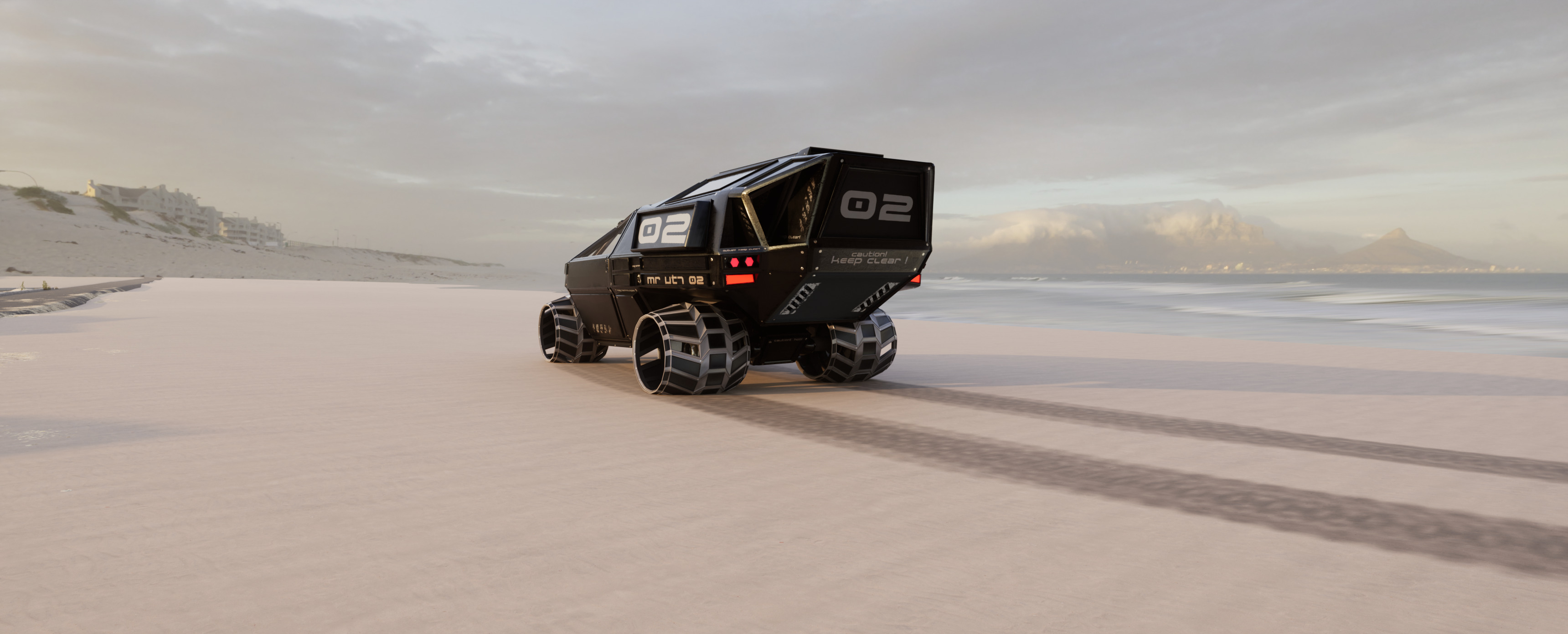 Mars Roamer VT1 Mars rover  vehicle Concept Low-poly 3D model_19