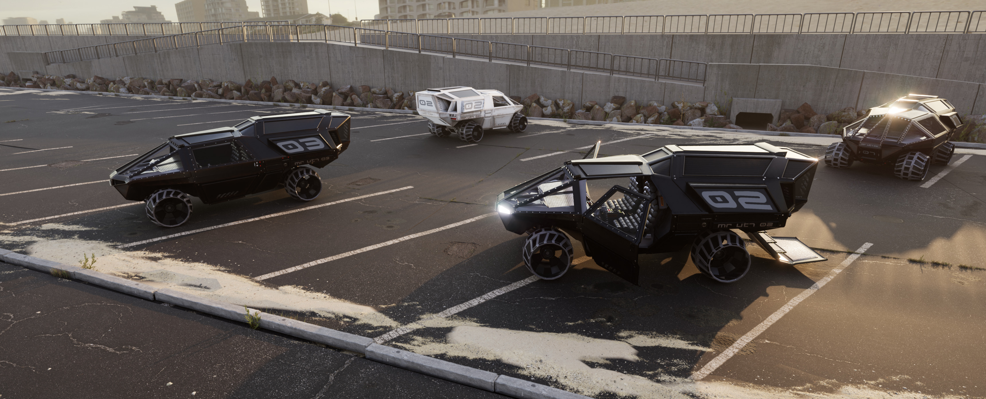 Mars Roamer VT1 Mars rover  vehicle Concept Low-poly 3D model_7