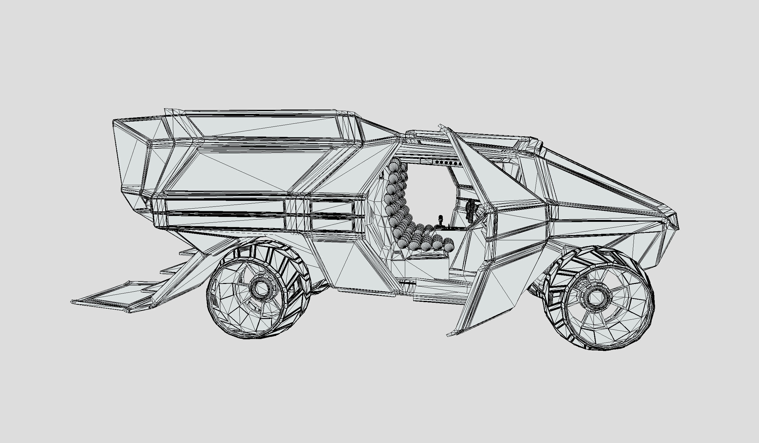 Mars Roamer VT1 Mars rover  vehicle Concept Low-poly 3D model_13