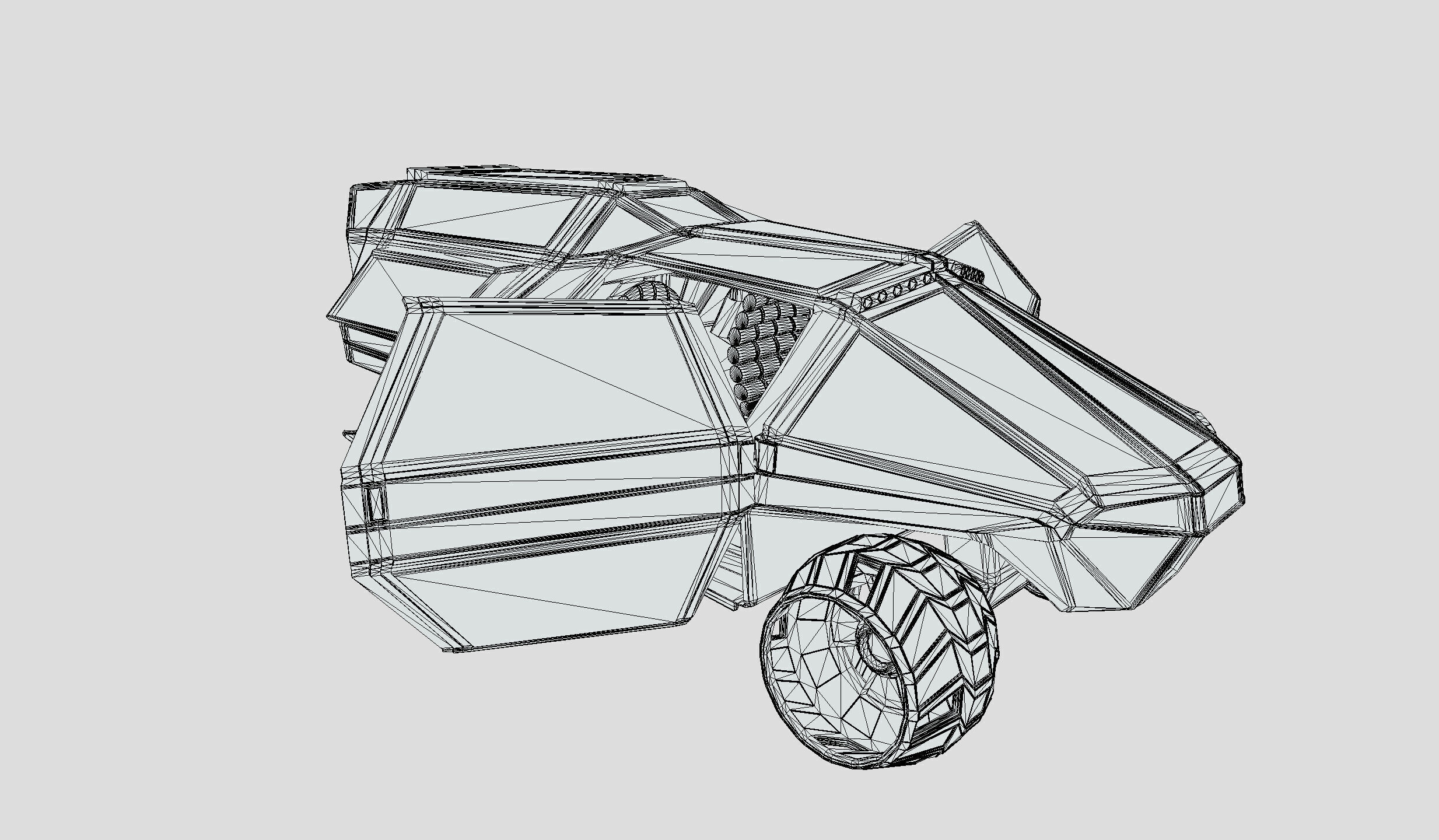 Mars Roamer VT1 Mars rover  vehicle Concept Low-poly 3D model_6