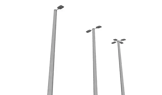 Concrete Lamp Post - Light Pole - Street Light - Group 08