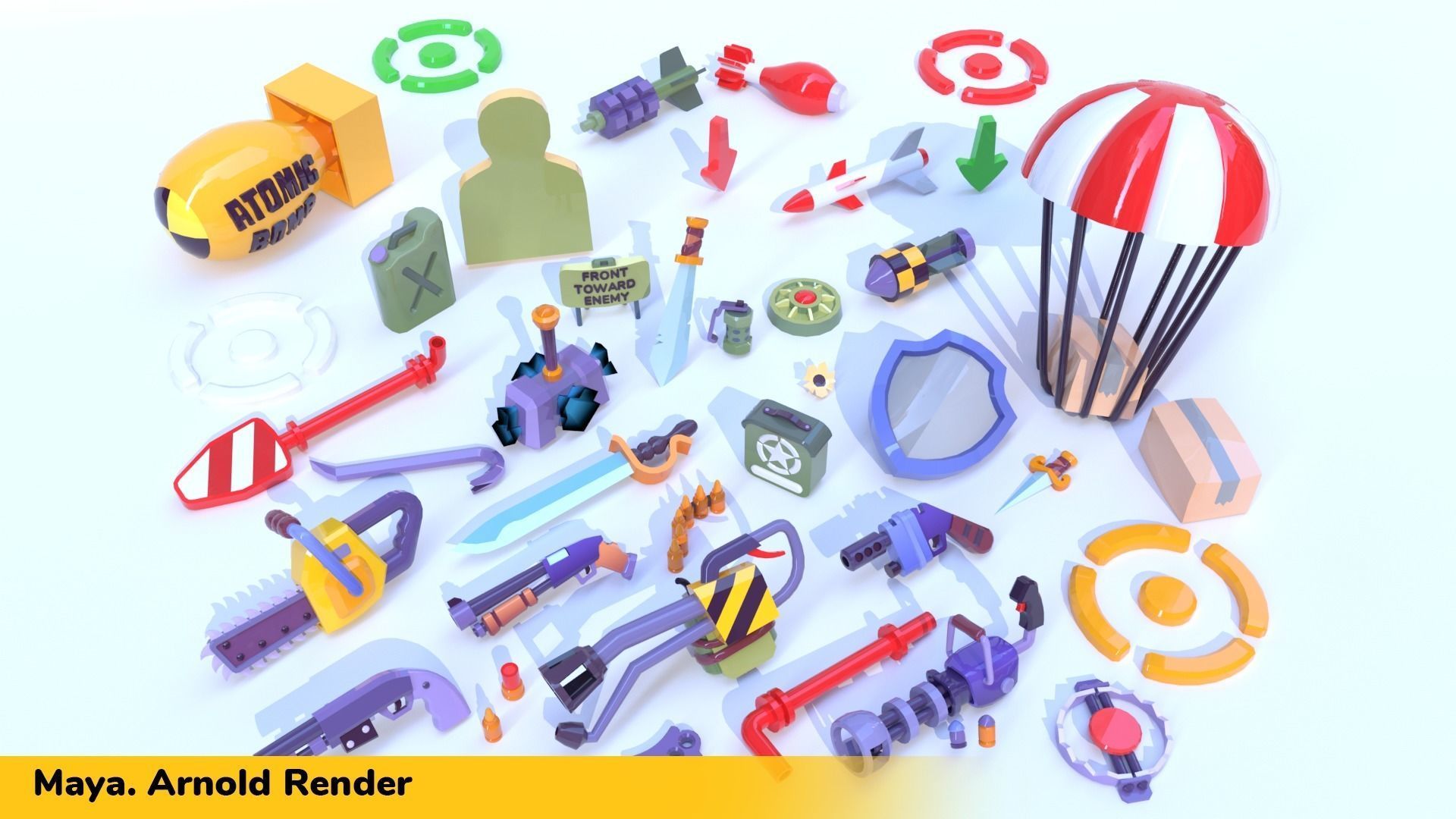 Hypercasual Action Props Pack Volume 2 Low-poly 3D model_5