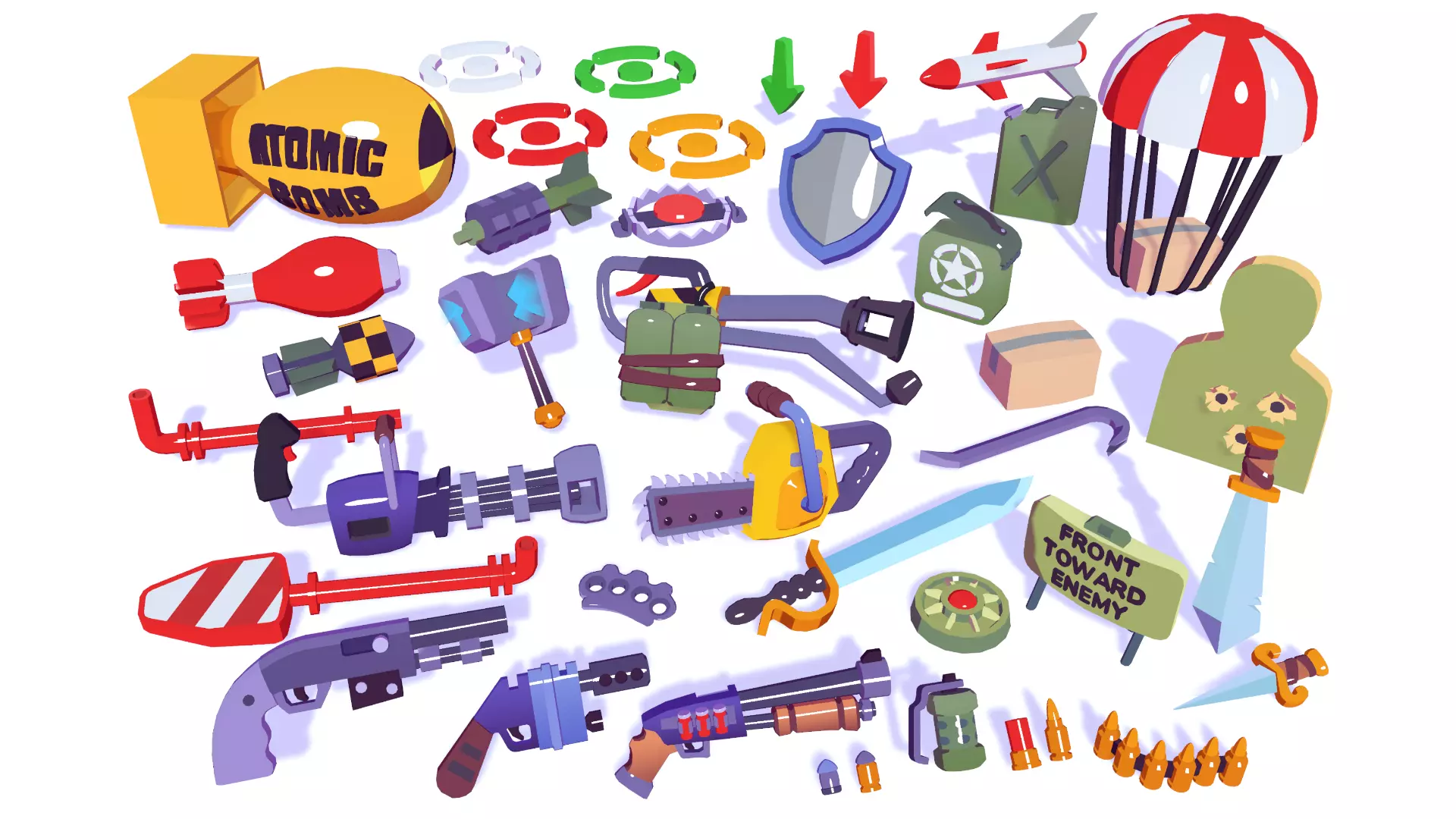 Hypercasual Action Props Pack Volume 2 Low-poly 3D model_0