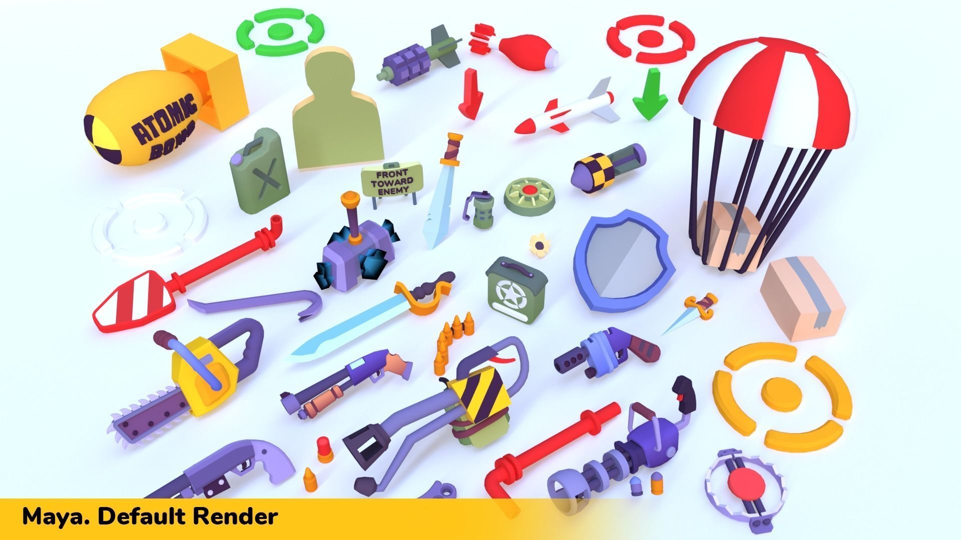 Hypercasual Action Props Pack Volume 2 Low-poly 3D model_6