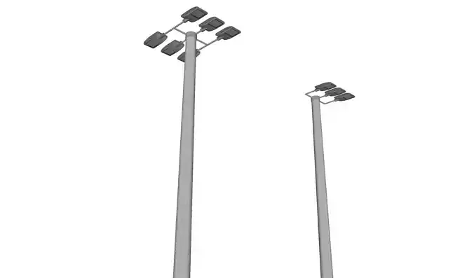 Concrete Lamp Post - Light Pole - Street Light - Group 09