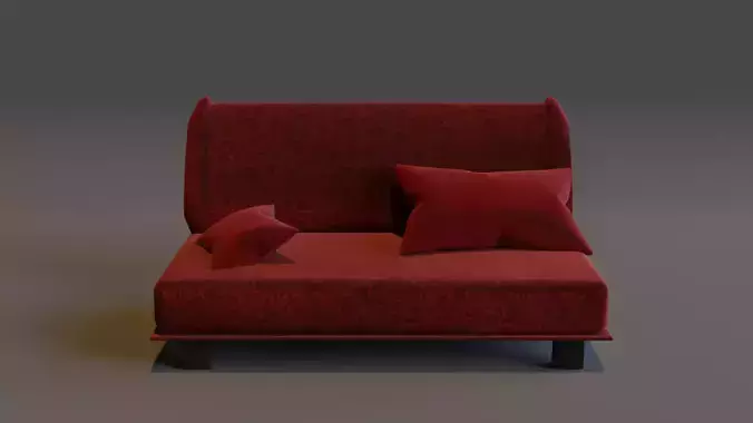 Couch with cushions