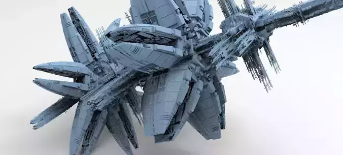 Cyberpunk Ring city kitbash  