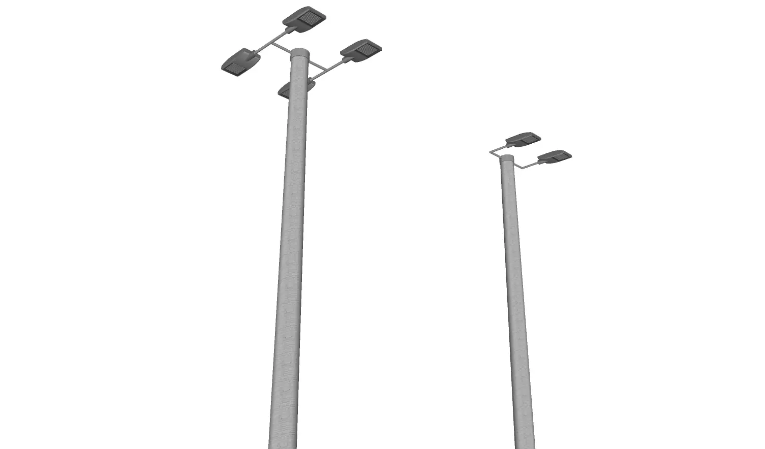 Concrete Lamp Post - Light Pole - Street Light - Group 10 3D model_0