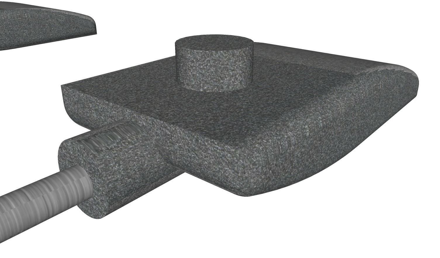 Concrete Lamp Post - Light Pole - Street Light - Group 10 3D model_6