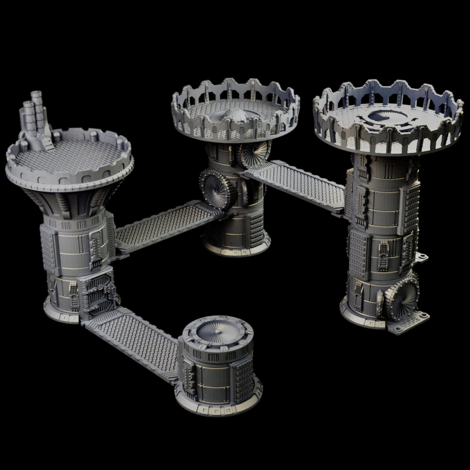 Chemical Factory Vats And Storage Tank Sci Fi Terrain 3D print model_44