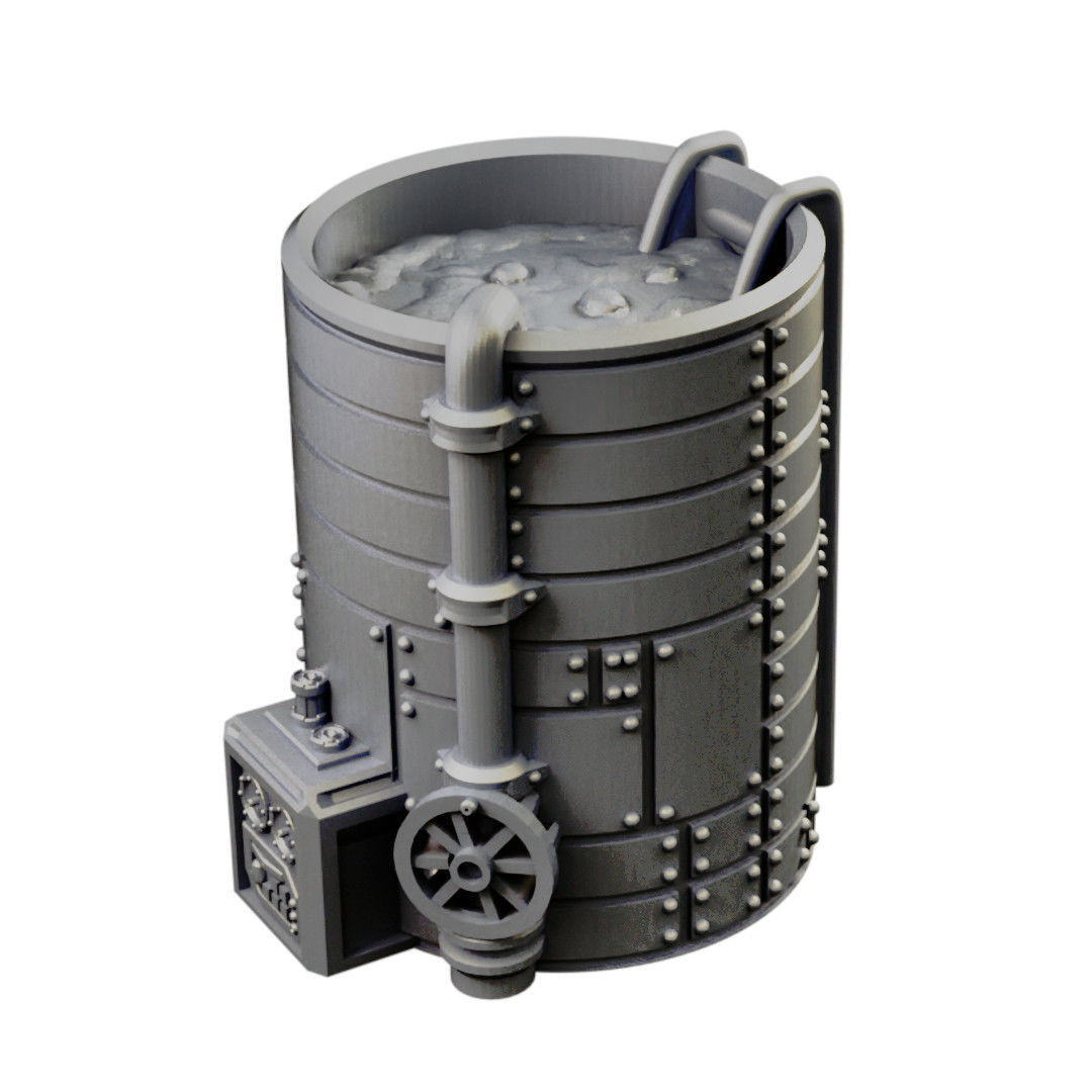 Chemical Factory Vats And Storage Tank Sci Fi Terrain 3D print model_19