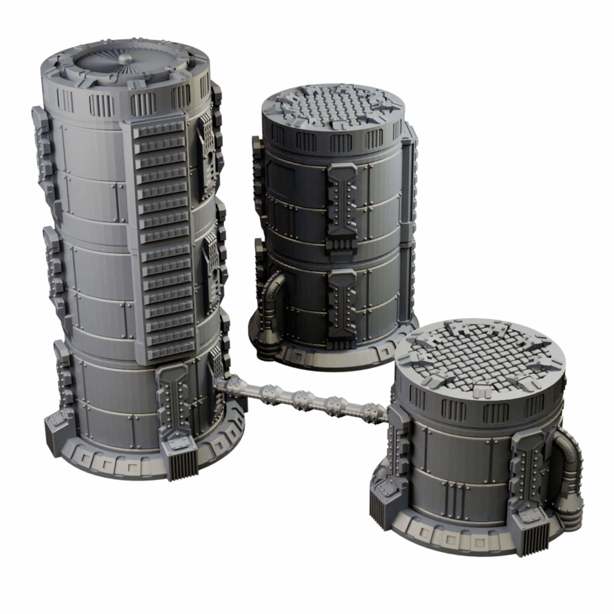 Chemical Factory Vats And Storage Tank Sci Fi Terrain 3D print model_13
