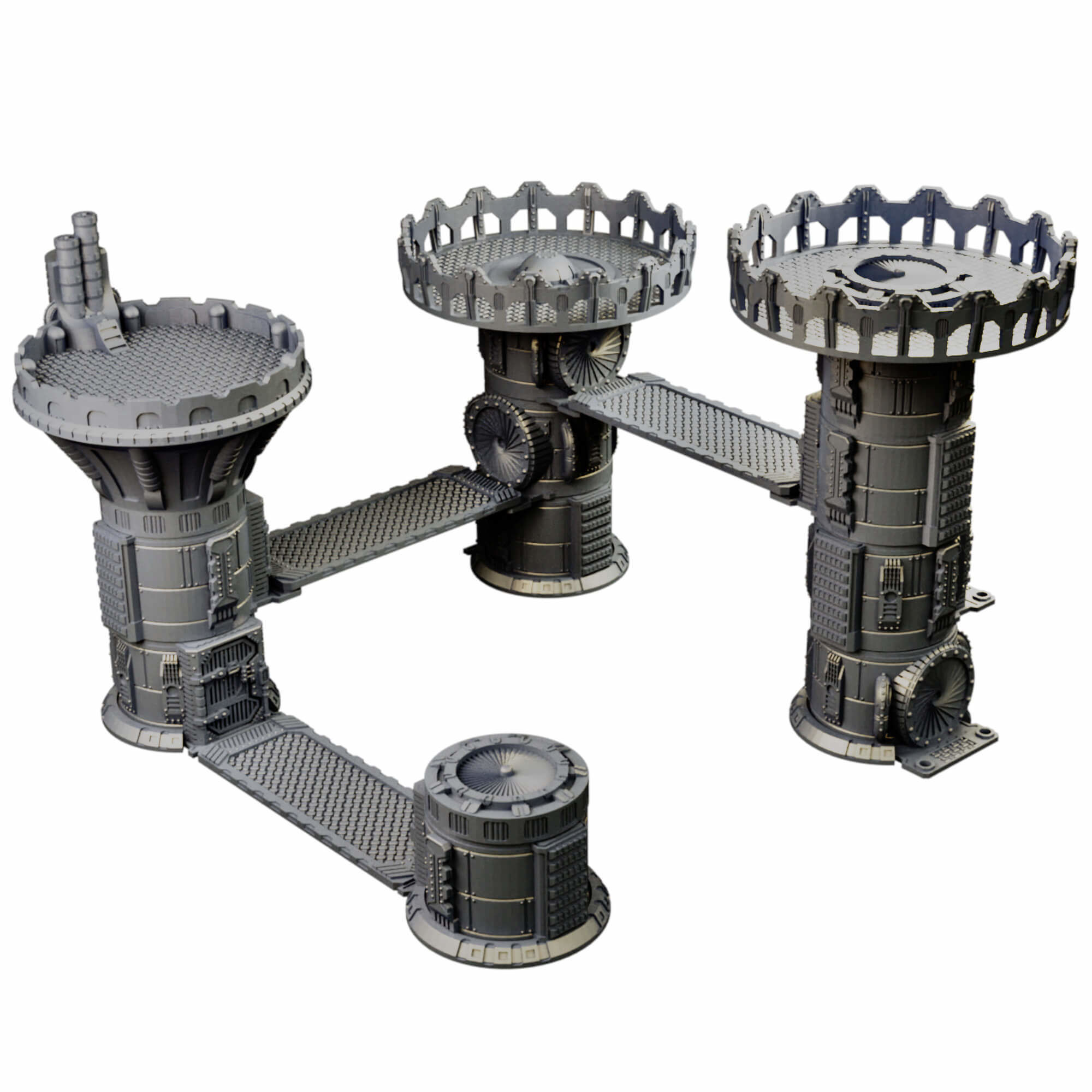 Chemical Factory Vats And Storage Tank Sci Fi Terrain 3D print model_1