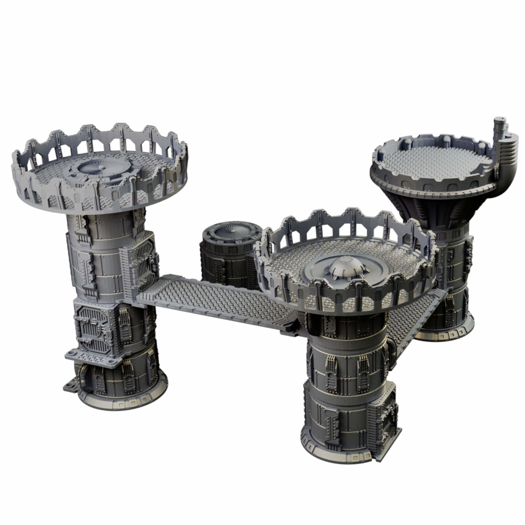 Chemical Factory Vats And Storage Tank Sci Fi Terrain 3D print model_43