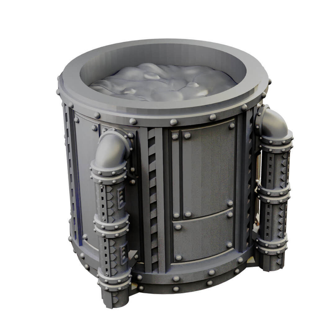 Chemical Factory Vats And Storage Tank Sci Fi Terrain 3D print model_33