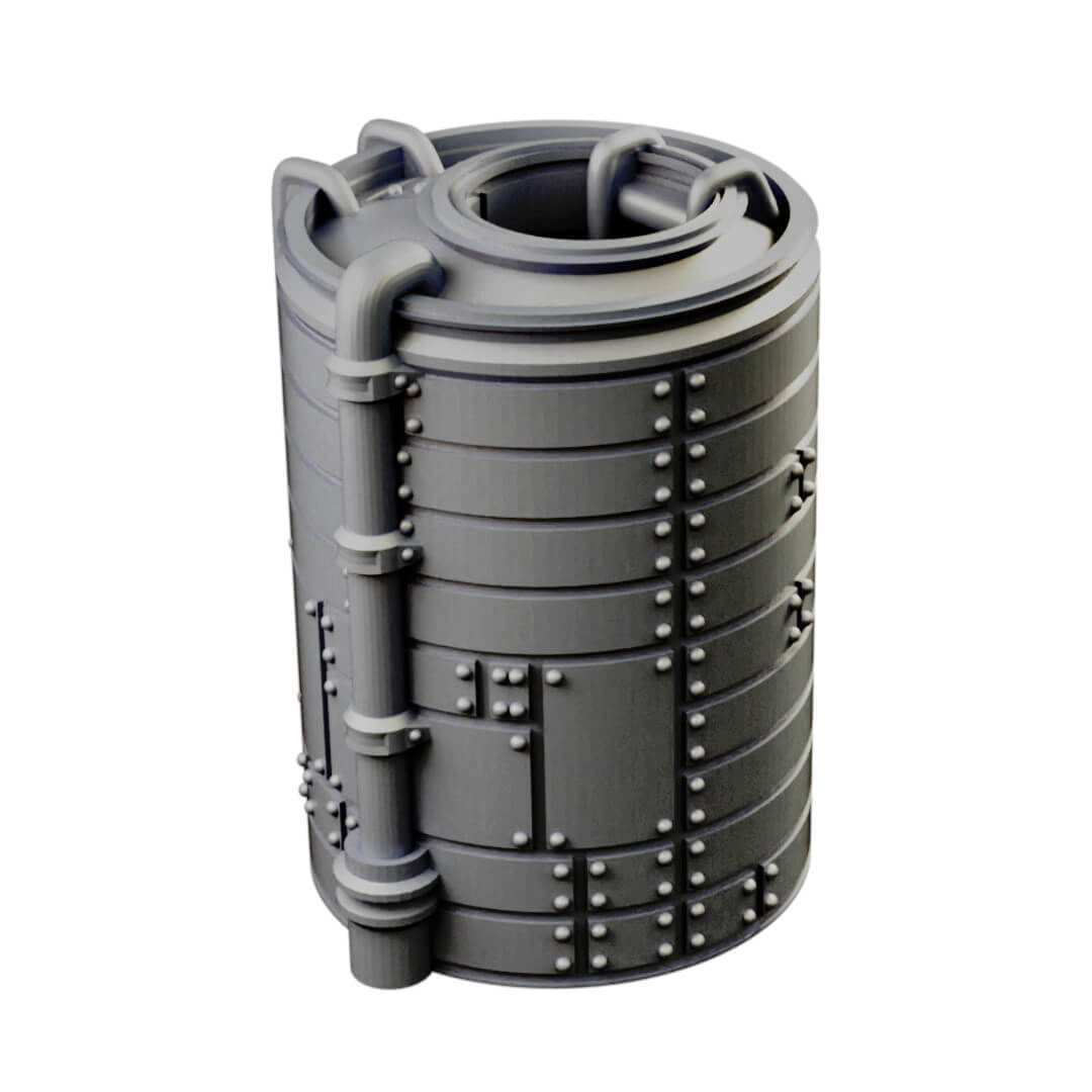 Chemical Factory Vats And Storage Tank Sci Fi Terrain 3D print model_31