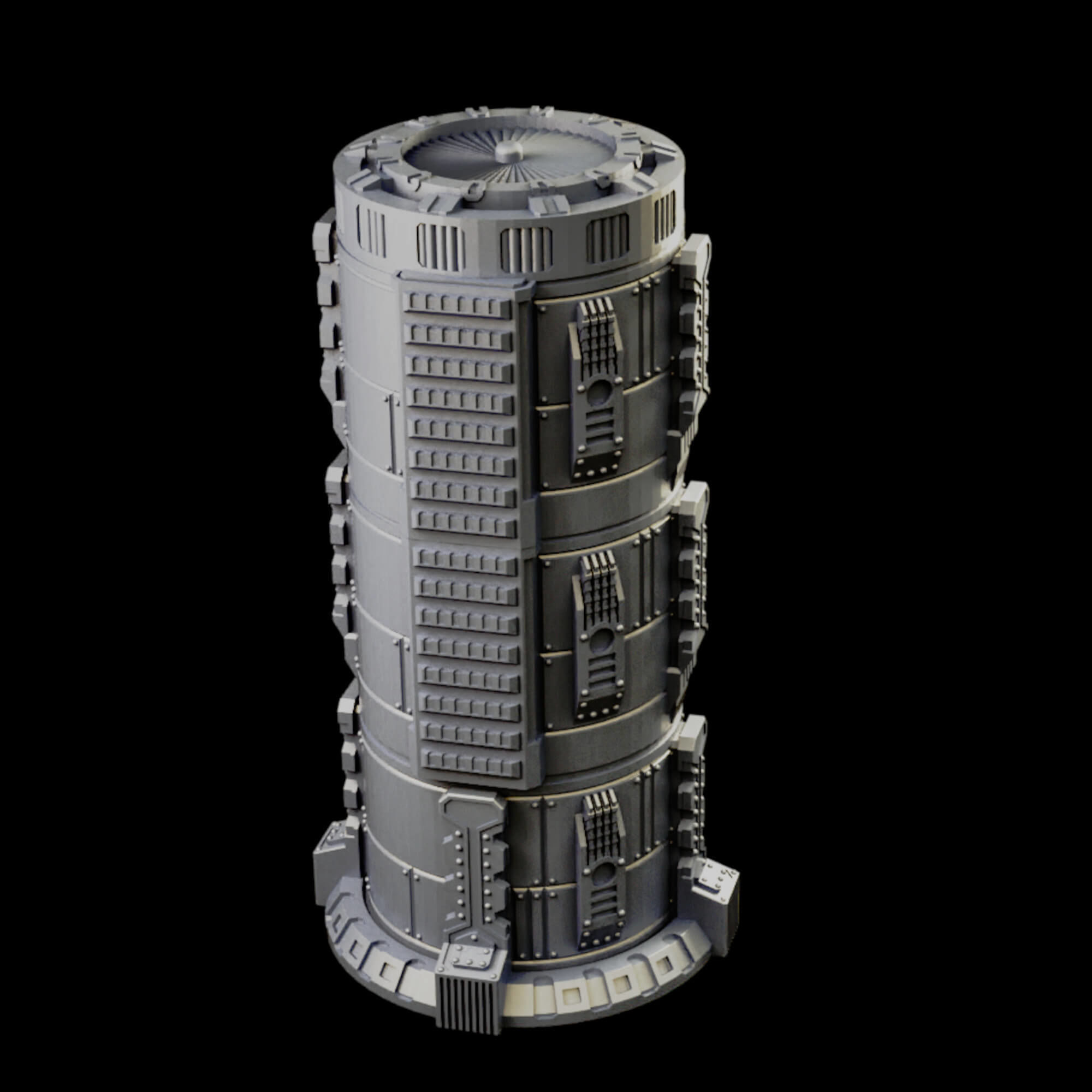 Chemical Factory Vats And Storage Tank Sci Fi Terrain 3D print model_10