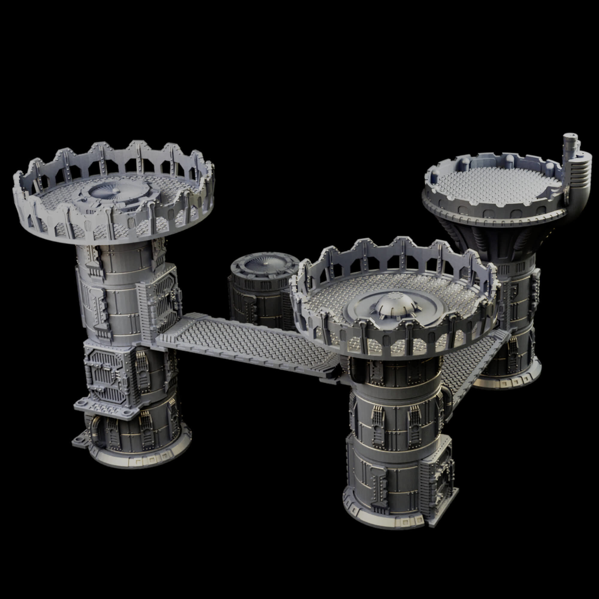 Chemical Factory Vats And Storage Tank Sci Fi Terrain 3D print model_42