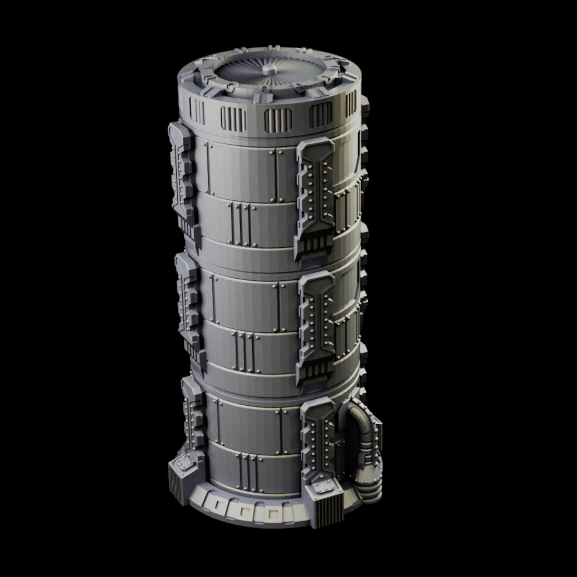 Chemical Factory Vats And Storage Tank Sci Fi Terrain 3D print model_8