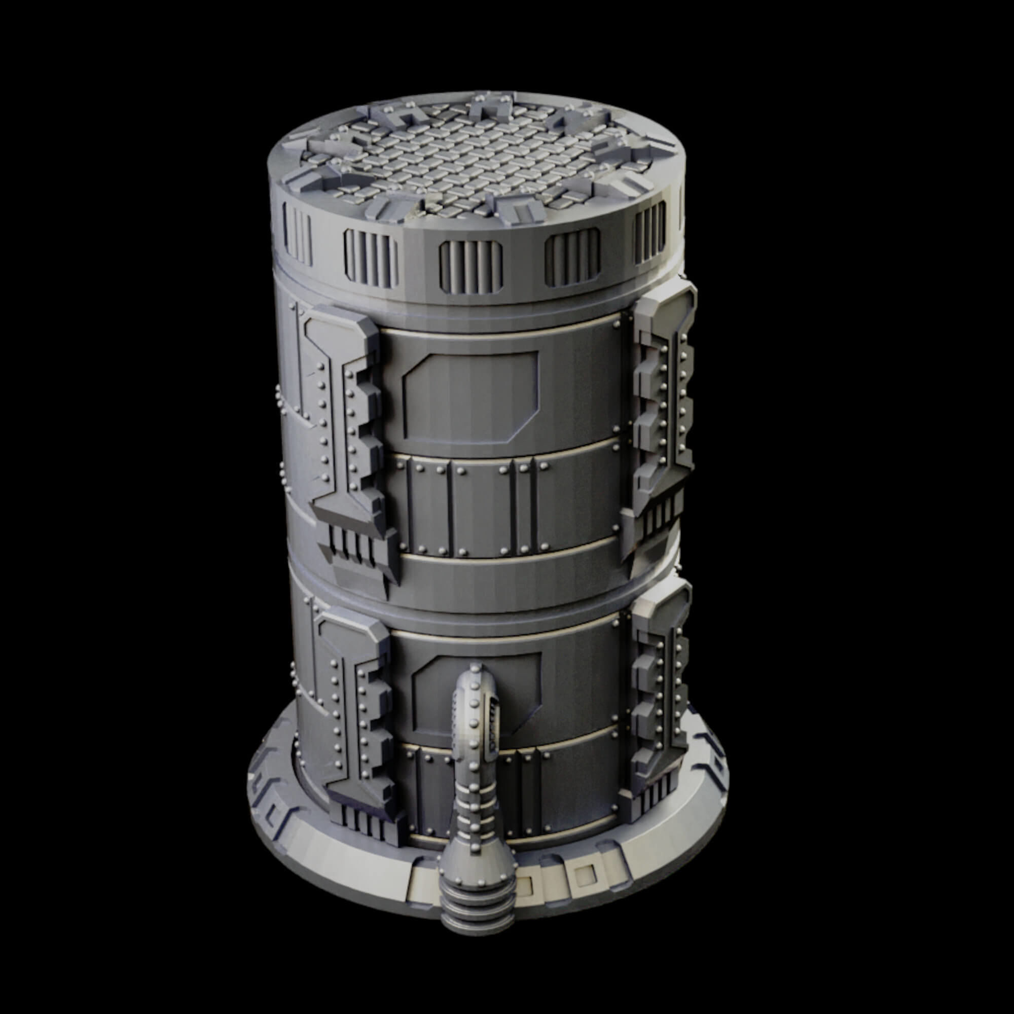 Chemical Factory Vats And Storage Tank Sci Fi Terrain 3D print model_6