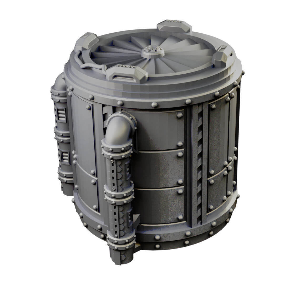 Chemical Factory Vats And Storage Tank Sci Fi Terrain 3D print model_37