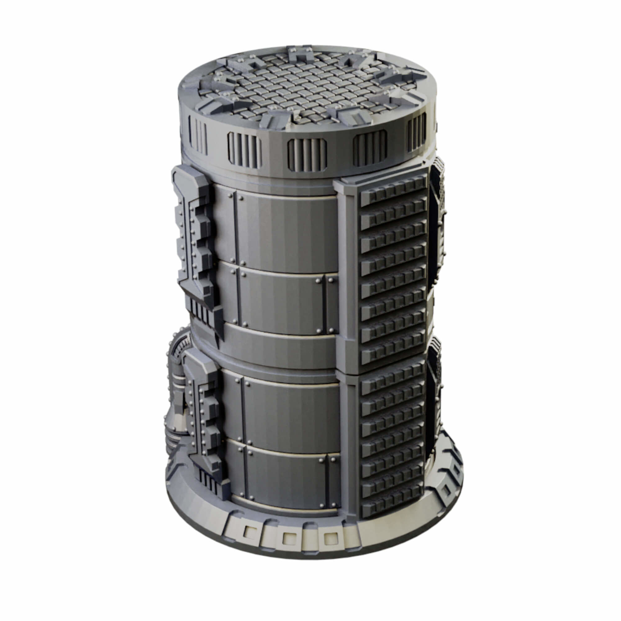 Chemical Factory Vats And Storage Tank Sci Fi Terrain 3D print model_3