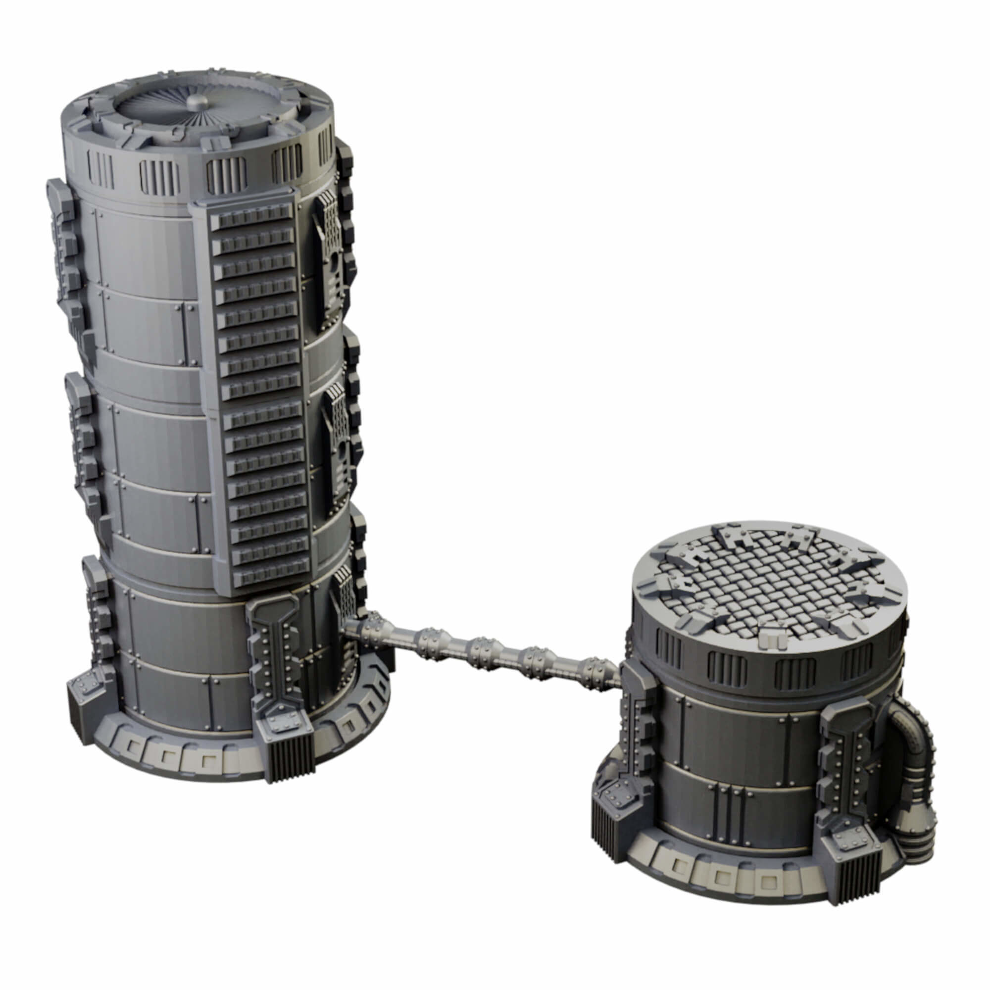 Chemical Factory Vats And Storage Tank Sci Fi Terrain 3D print model_11