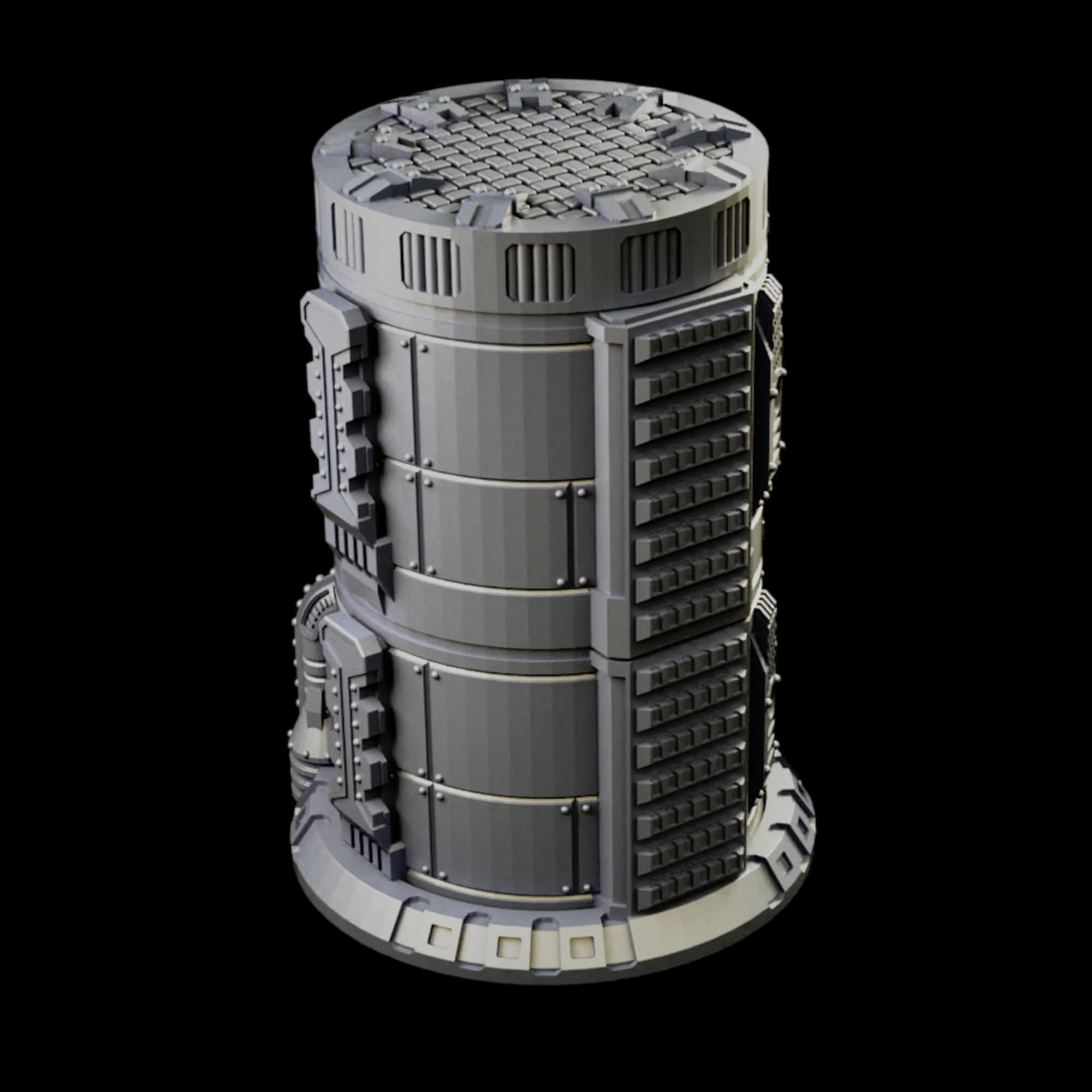Chemical Factory Vats And Storage Tank Sci Fi Terrain 3D print model_4