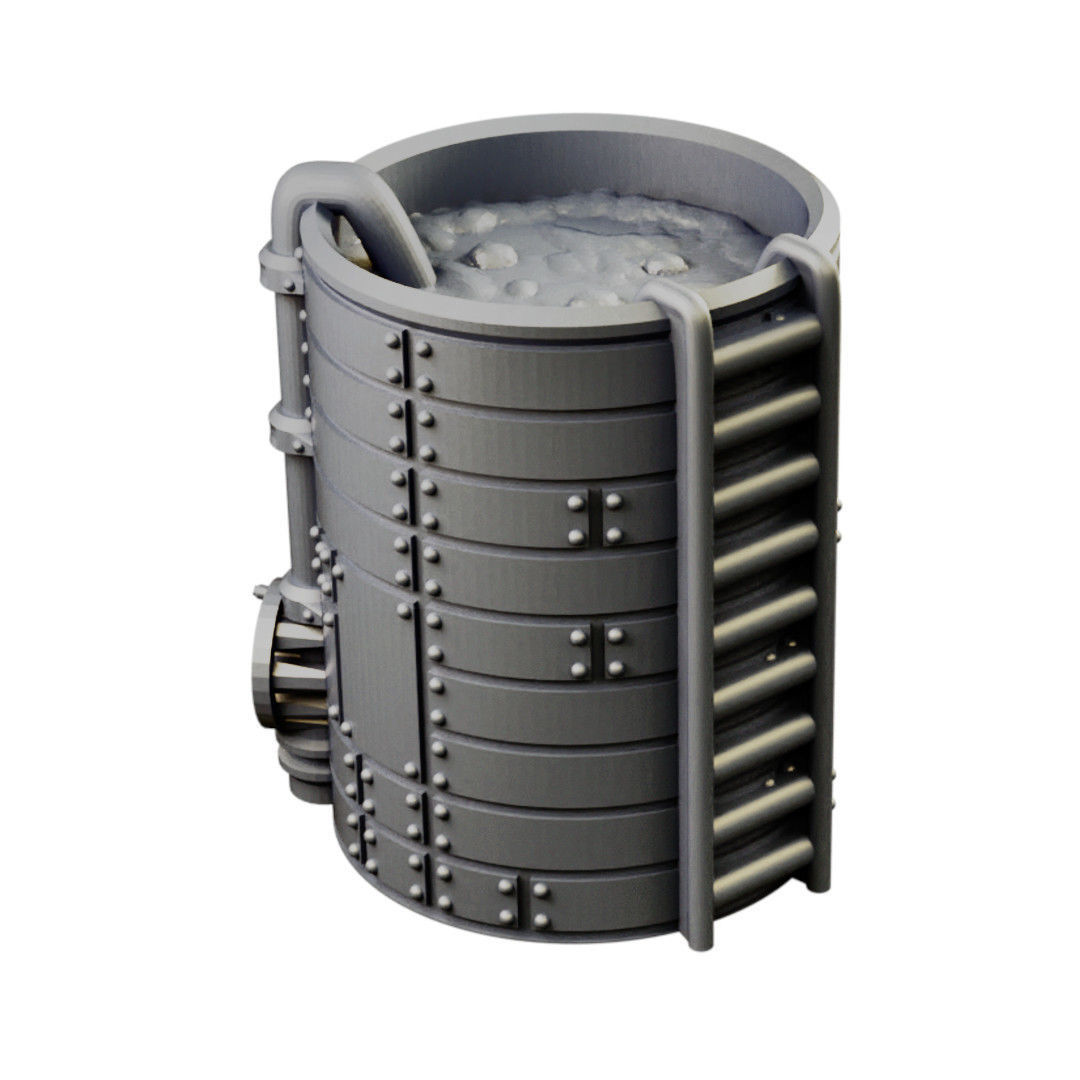 Chemical Factory Vats And Storage Tank Sci Fi Terrain 3D print model_21