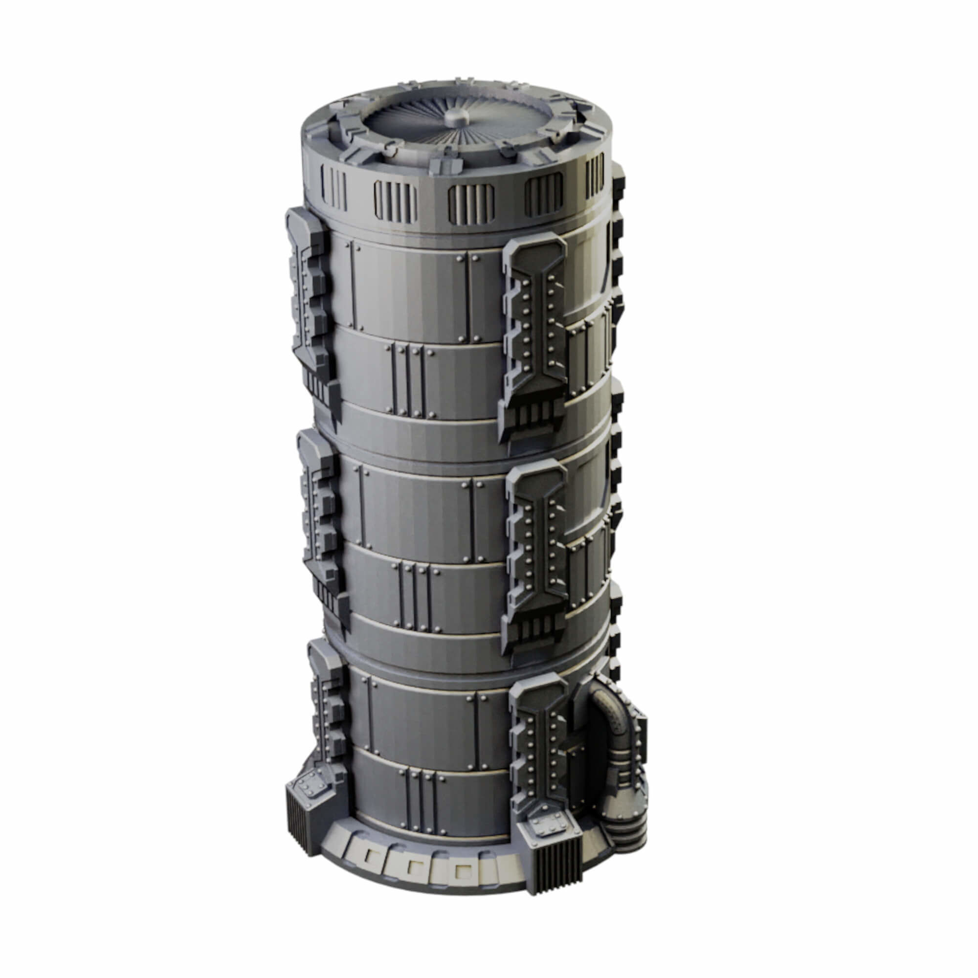 Chemical Factory Vats And Storage Tank Sci Fi Terrain 3D print model_7