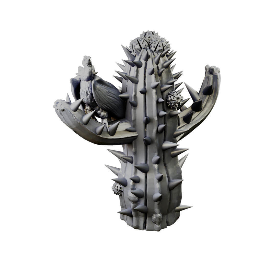 Desert cactus and terrain set for tabletop games 3D Printing 3D print model_11