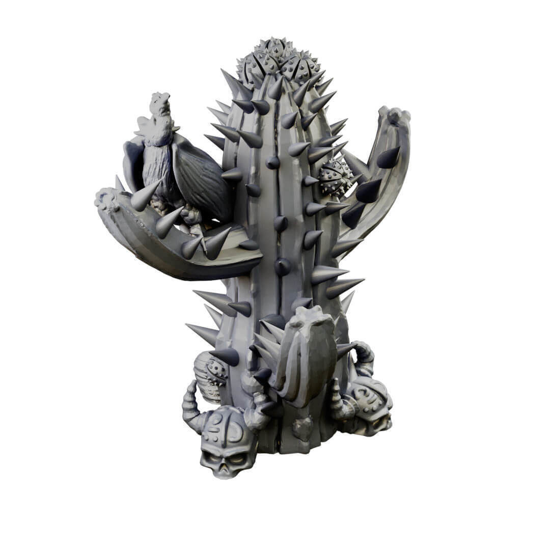 Desert cactus and terrain set for tabletop games 3D Printing 3D print model_16