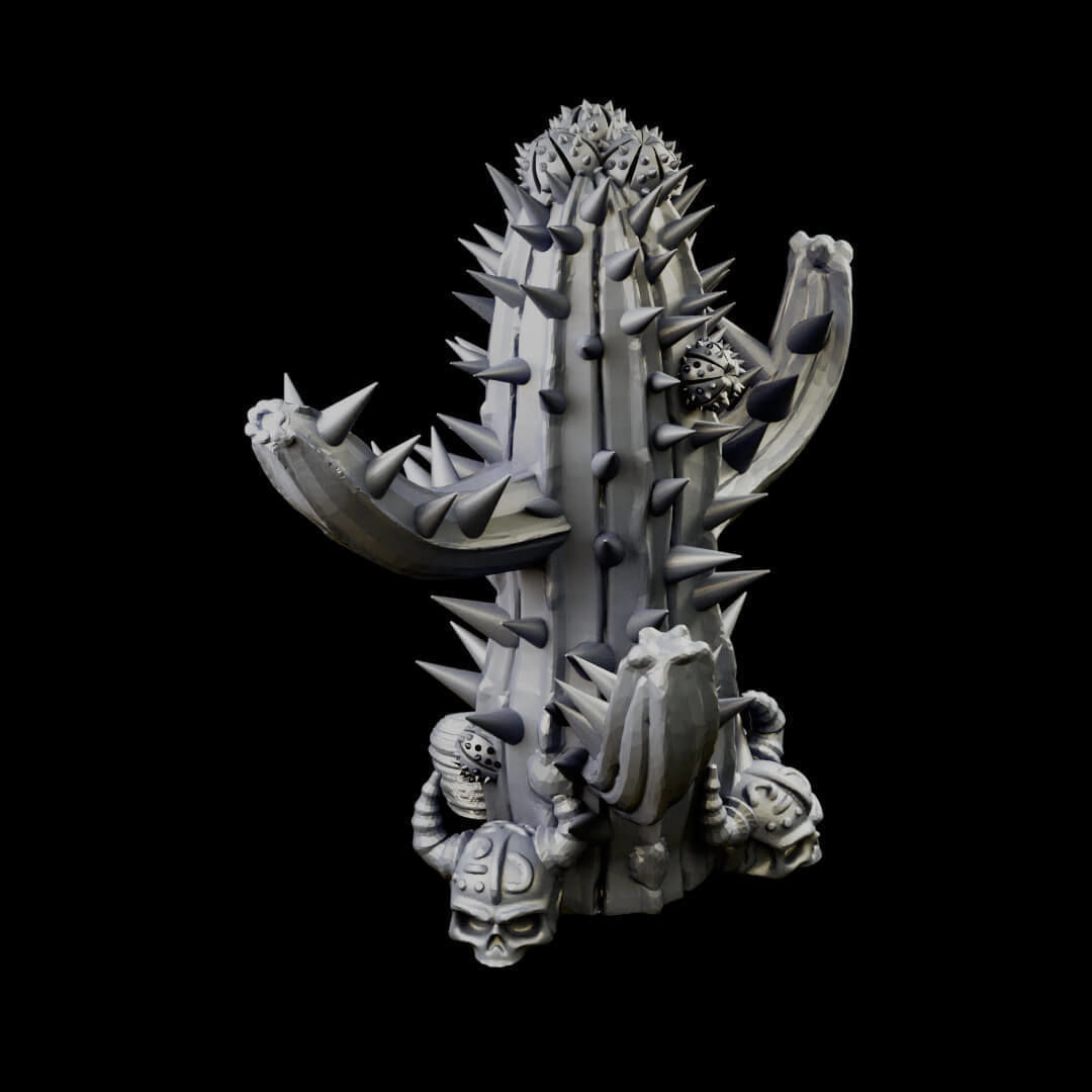 Desert cactus and terrain set for tabletop games 3D Printing 3D print model_18