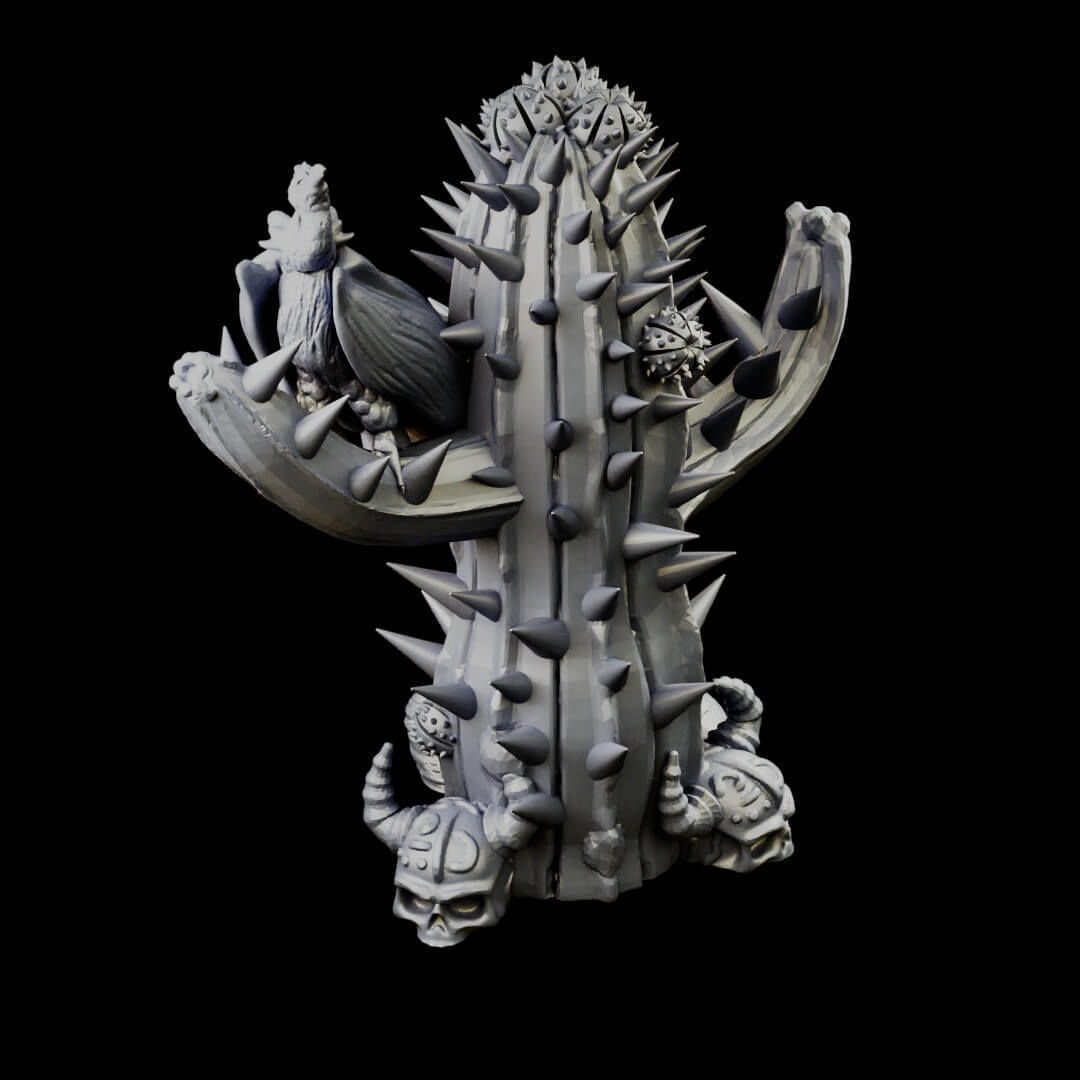 Desert cactus and terrain set for tabletop games 3D Printing 3D print model_8