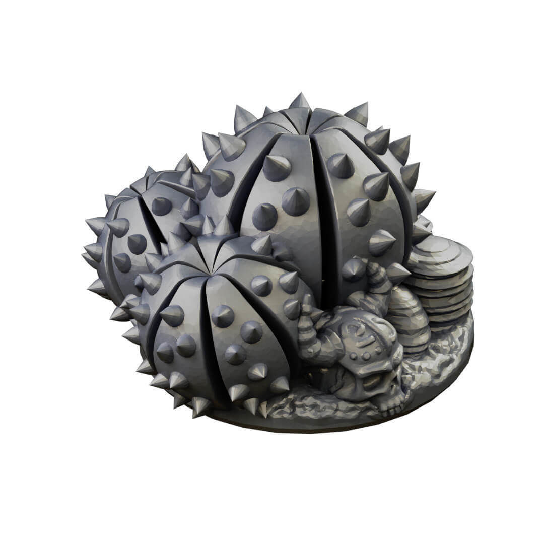 Desert cactus and terrain set for tabletop games 3D Printing 3D print model_38
