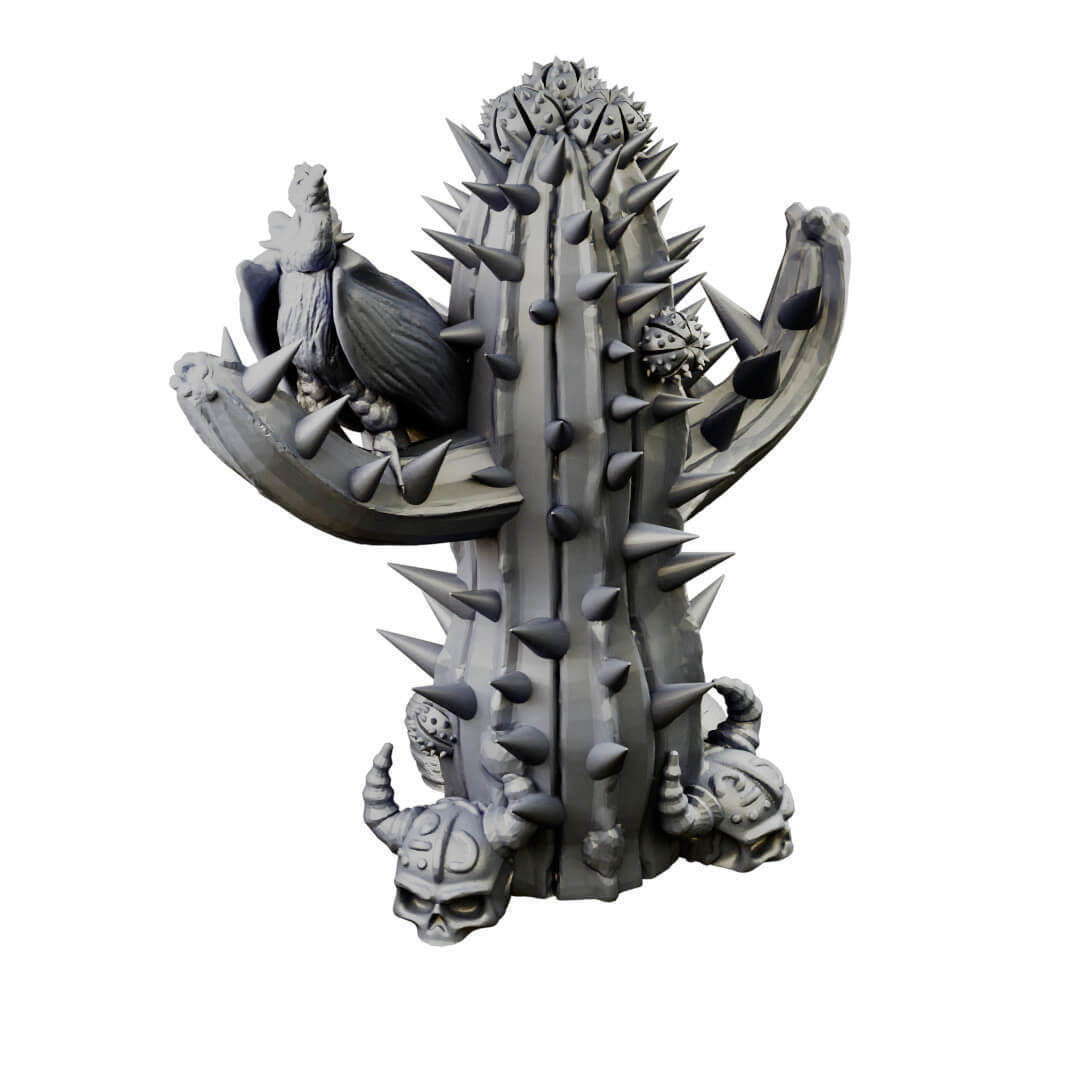 Desert cactus and terrain set for tabletop games 3D Printing 3D print model_2