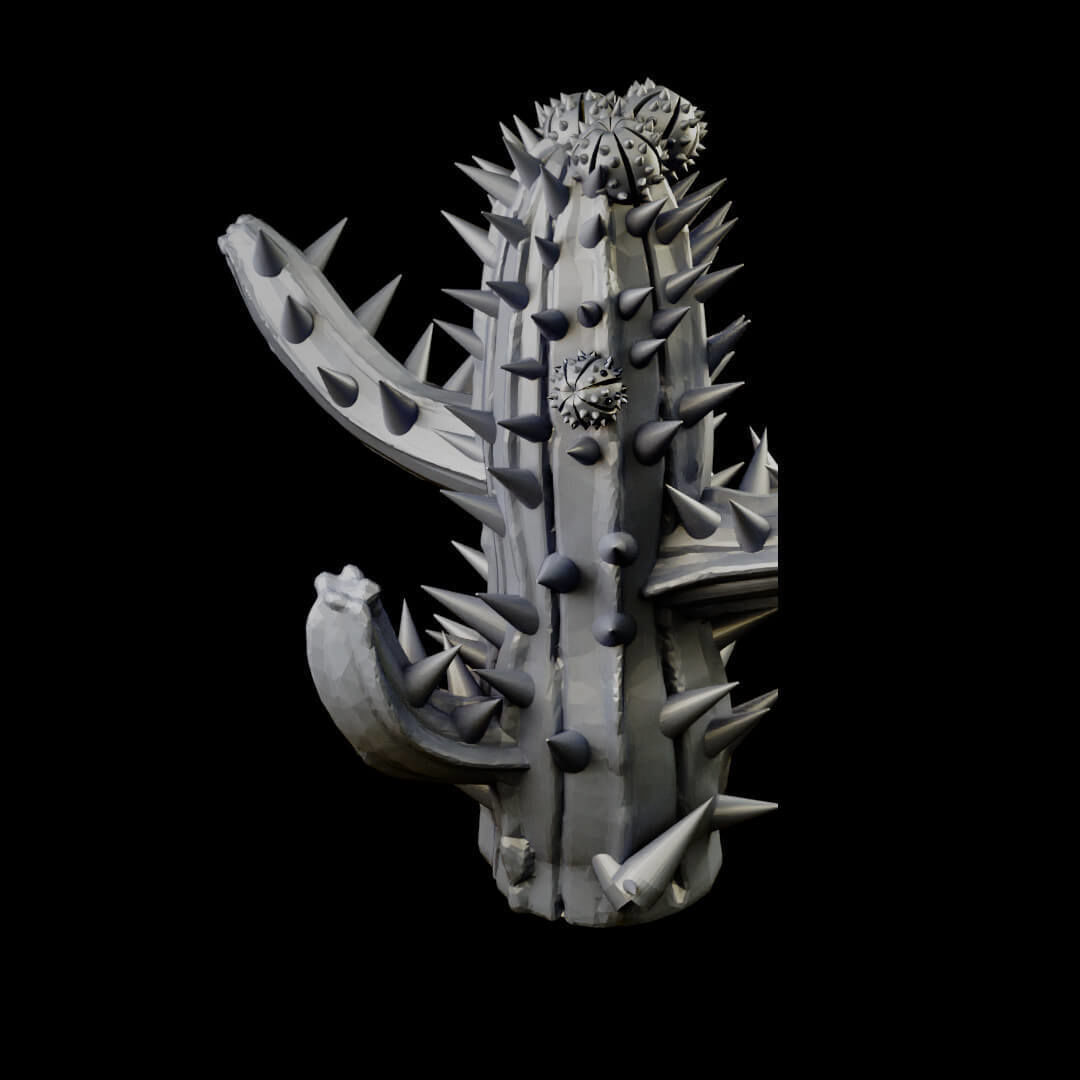 Desert cactus and terrain set for tabletop games 3D Printing 3D print model_21