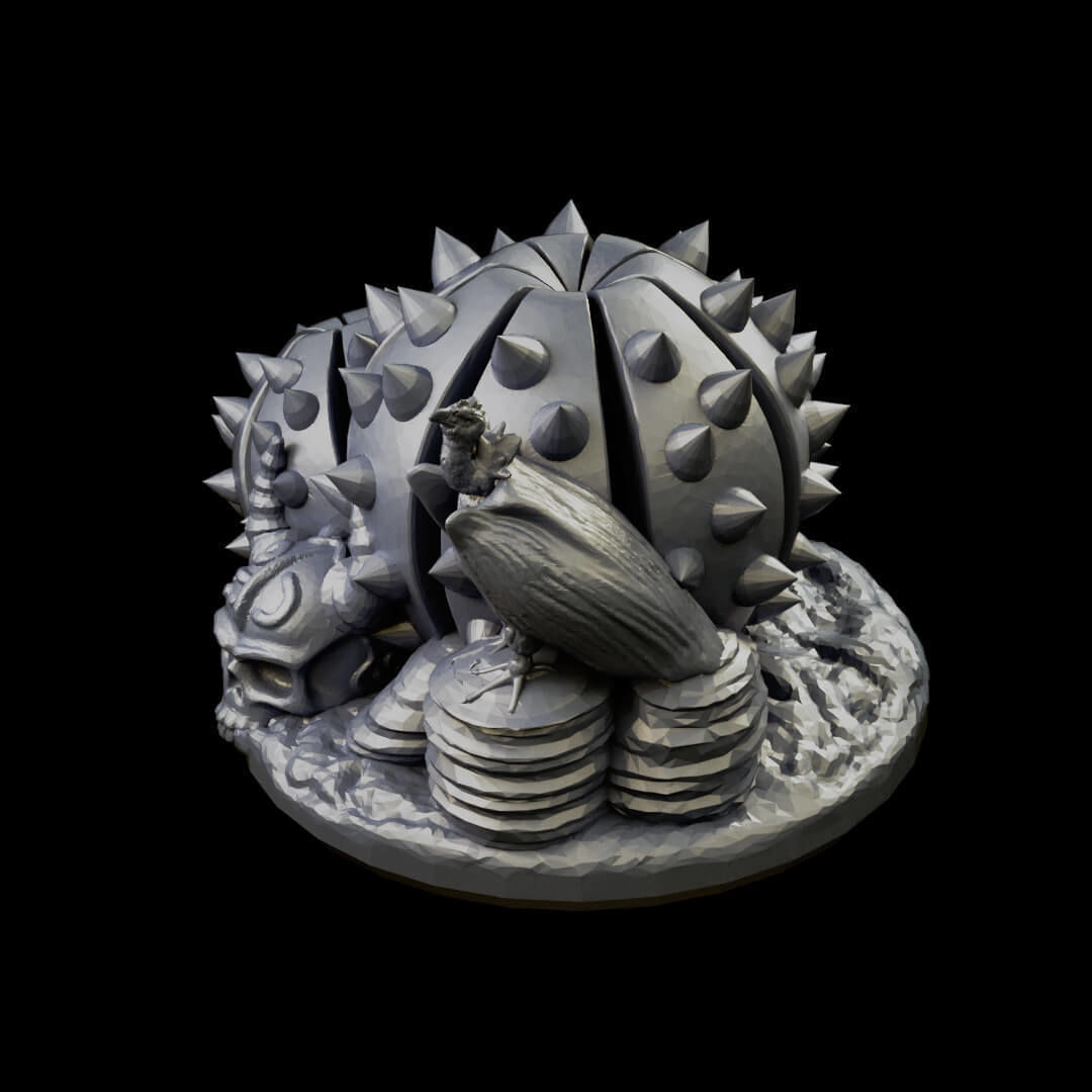 Desert cactus and terrain set for tabletop games 3D Printing 3D print model_37