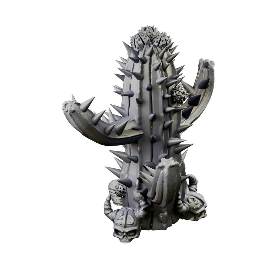 Desert cactus and terrain set for tabletop games 3D Printing 3D print model_14