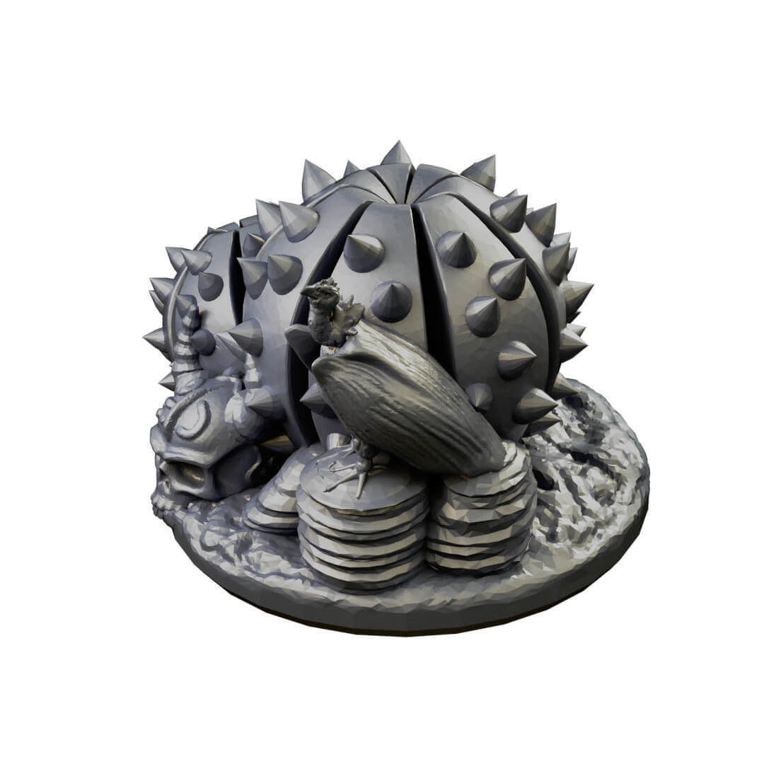 Desert cactus and terrain set for tabletop games 3D Printing 3D print model_34